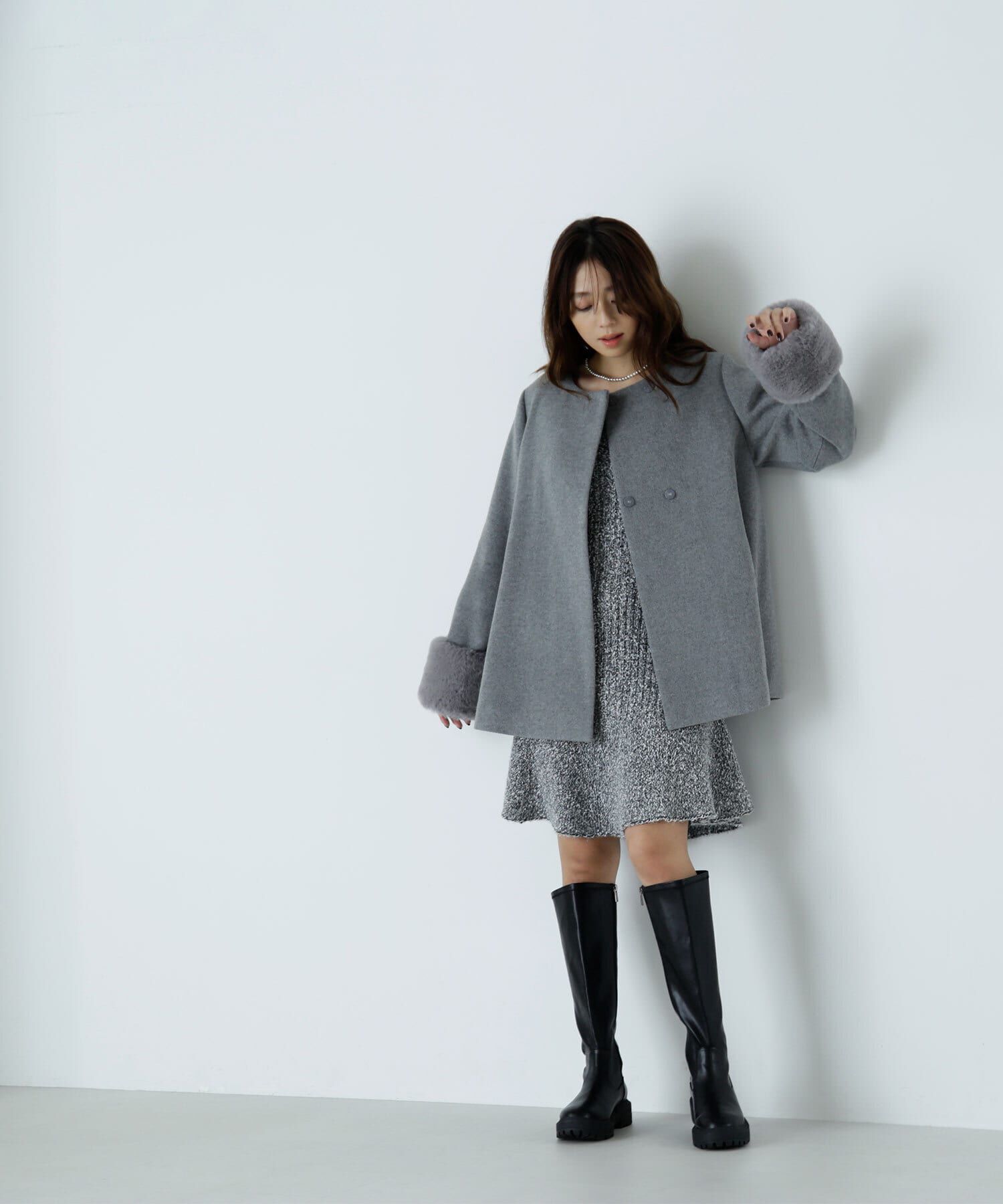  「ツイードミニワンピース」|ワンピース|