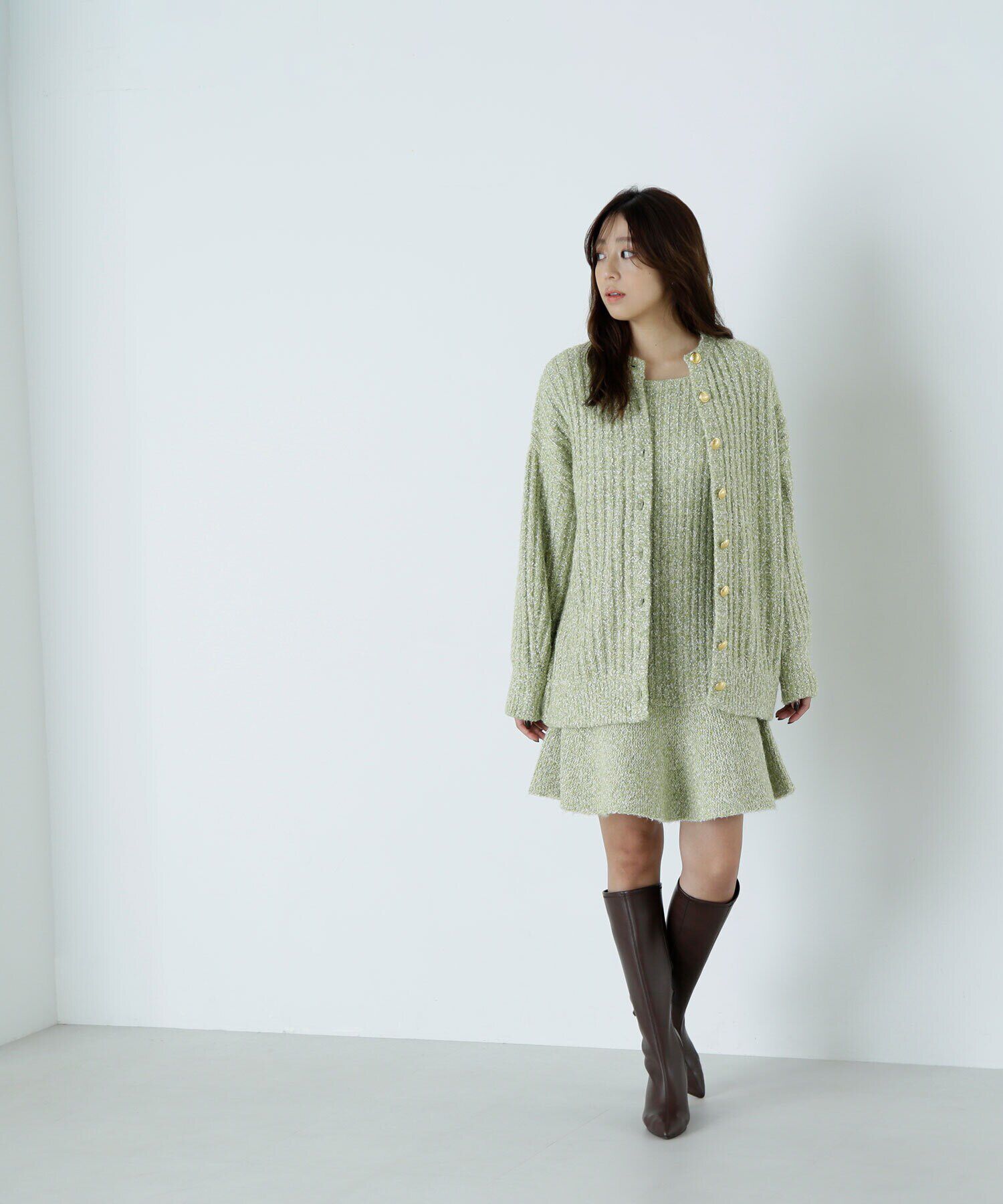  「ツイードミニワンピース」|ワンピース|