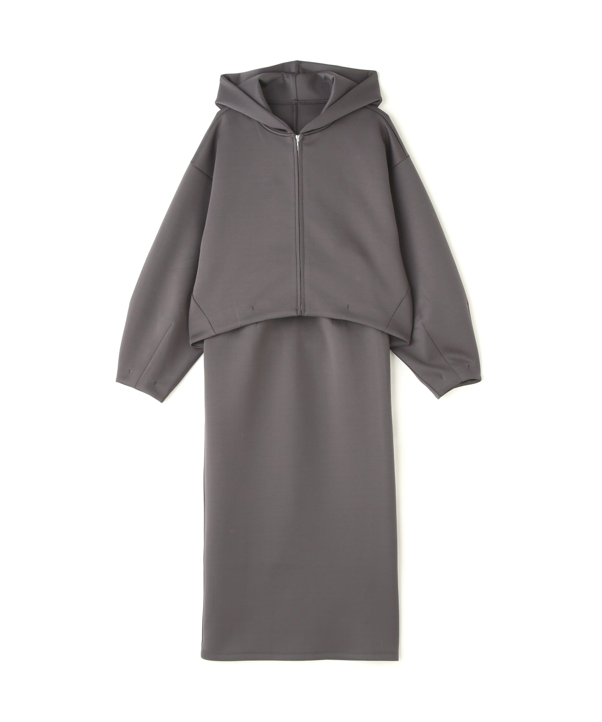  「ダンボールフーディー＆ナロースカート」|ワンピース|