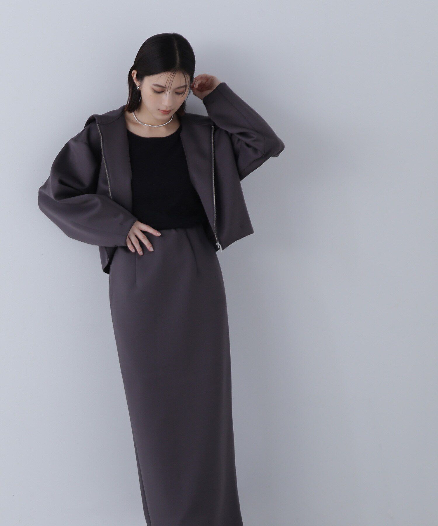  「ダンボールフーディー＆ナロースカート」|ワンピース|