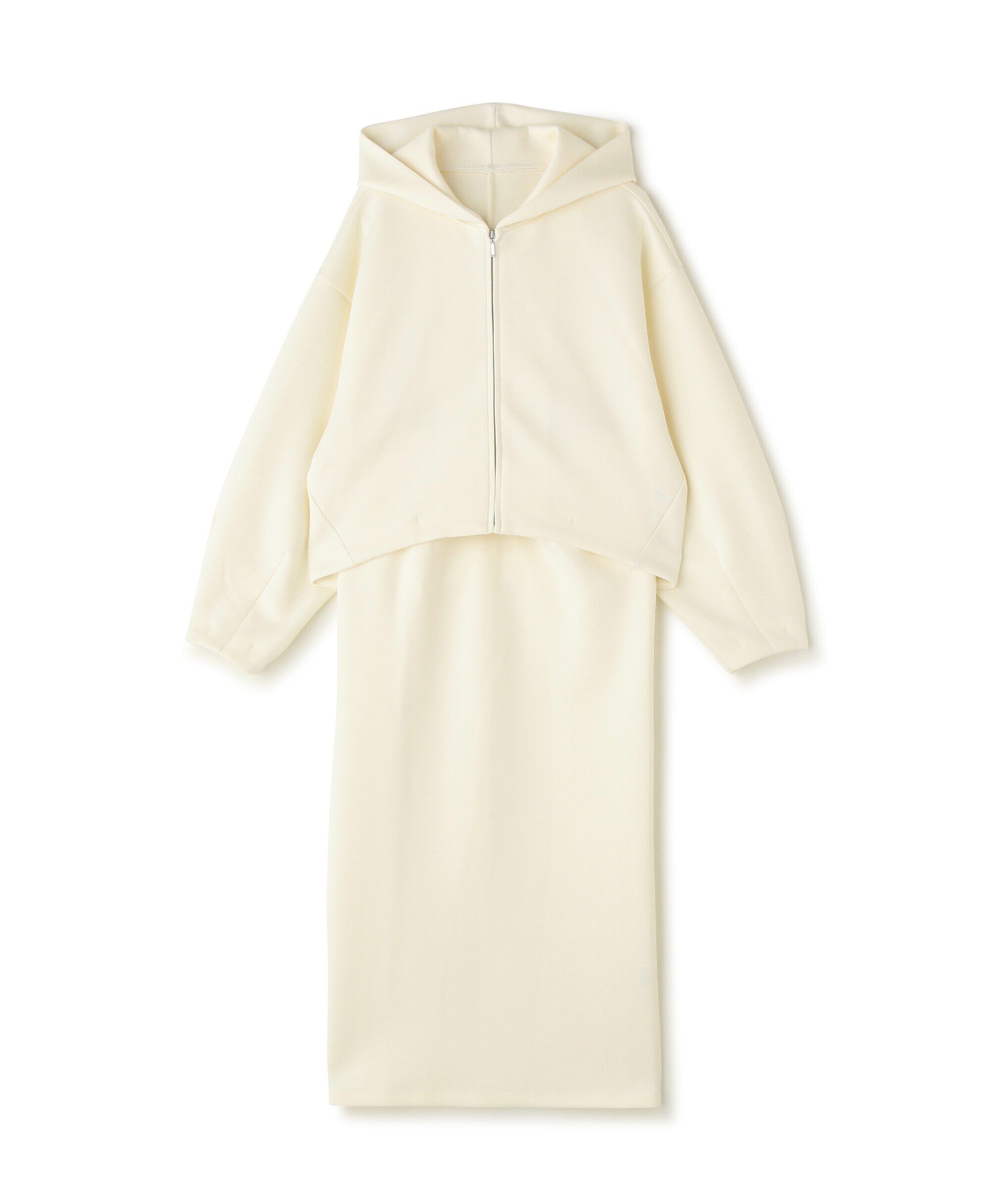  「ダンボールフーディー＆ナロースカート」|ワンピース|