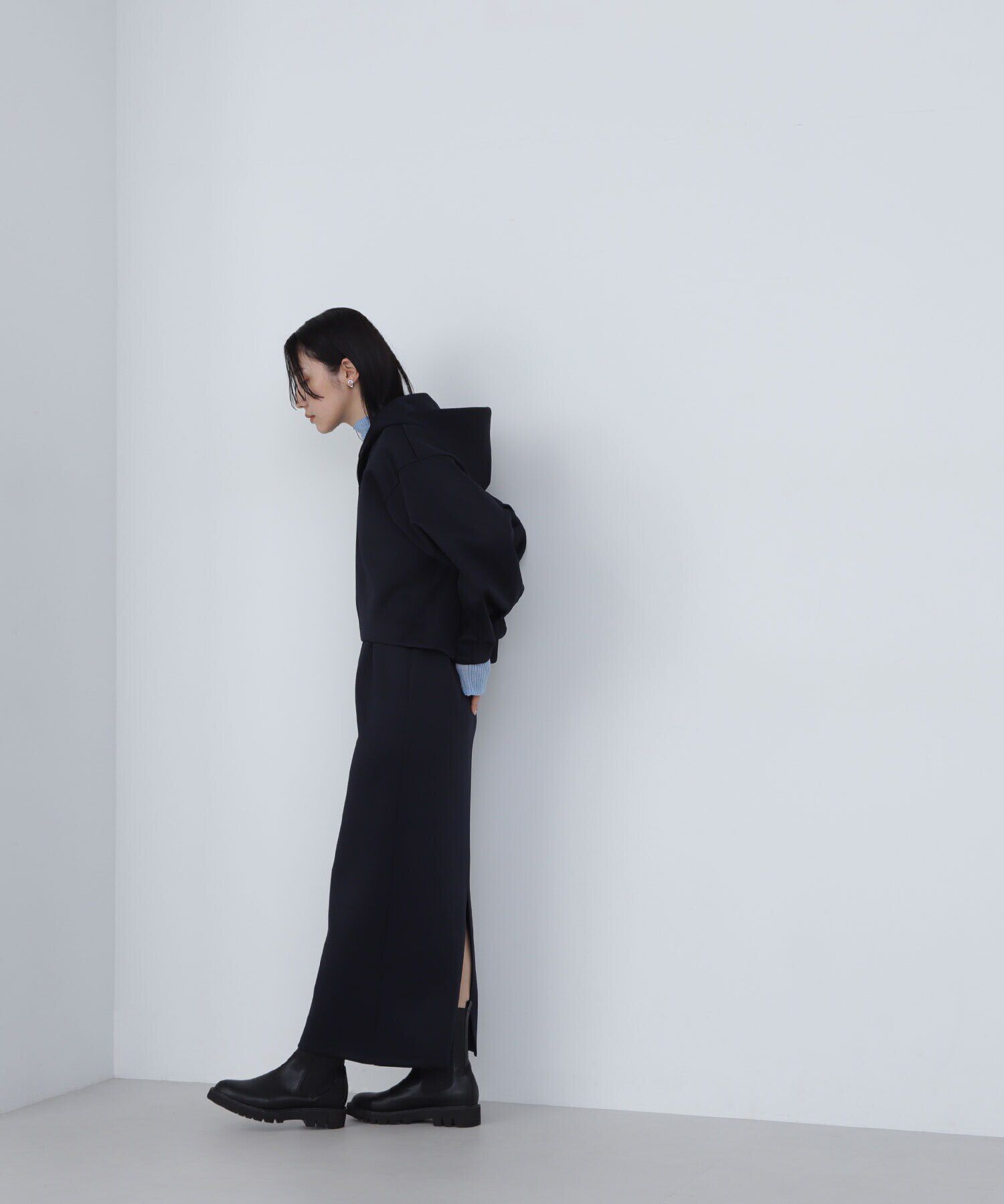  「ダンボールフーディー＆ナロースカート」|ワンピース|