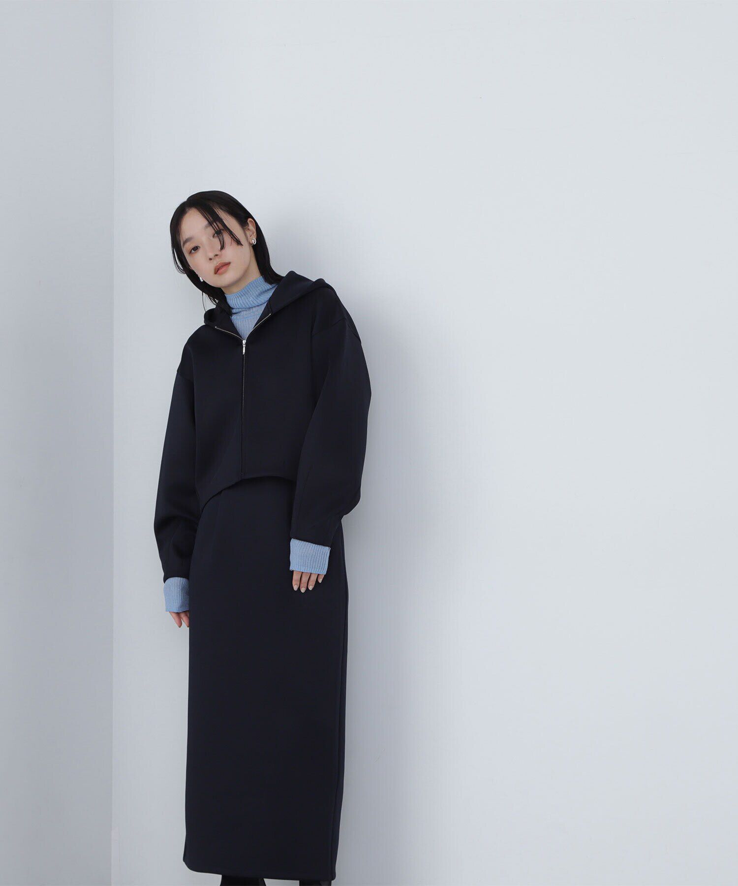  「ダンボールフーディー＆ナロースカート」|ワンピース|