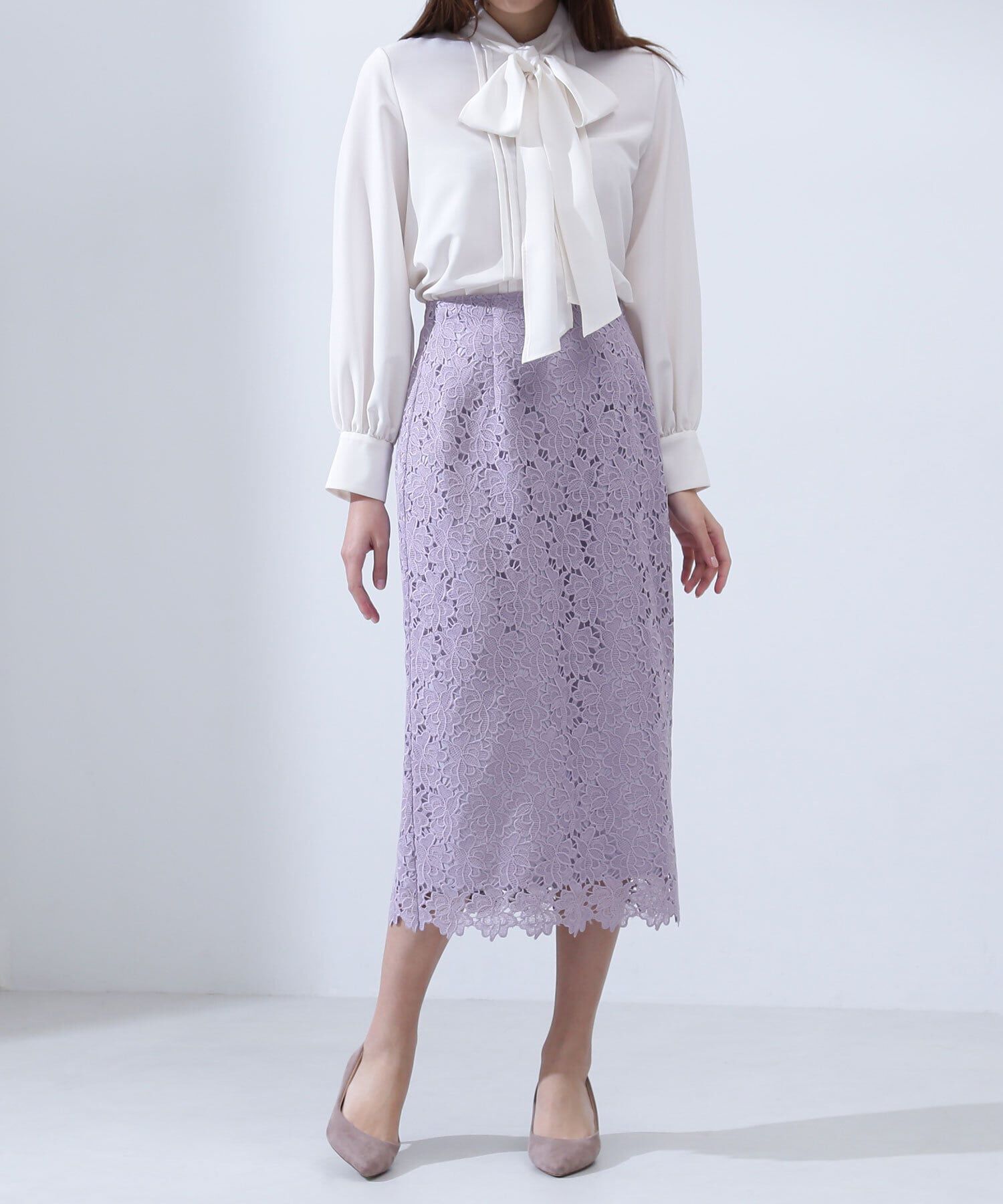  「フラワーレースタイトスカート」|スカート|