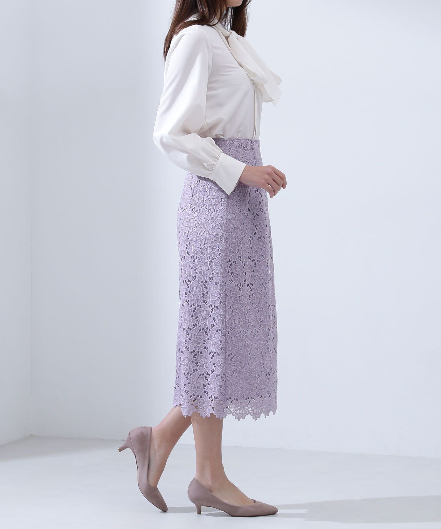  「フラワーレースタイトスカート」|スカート|