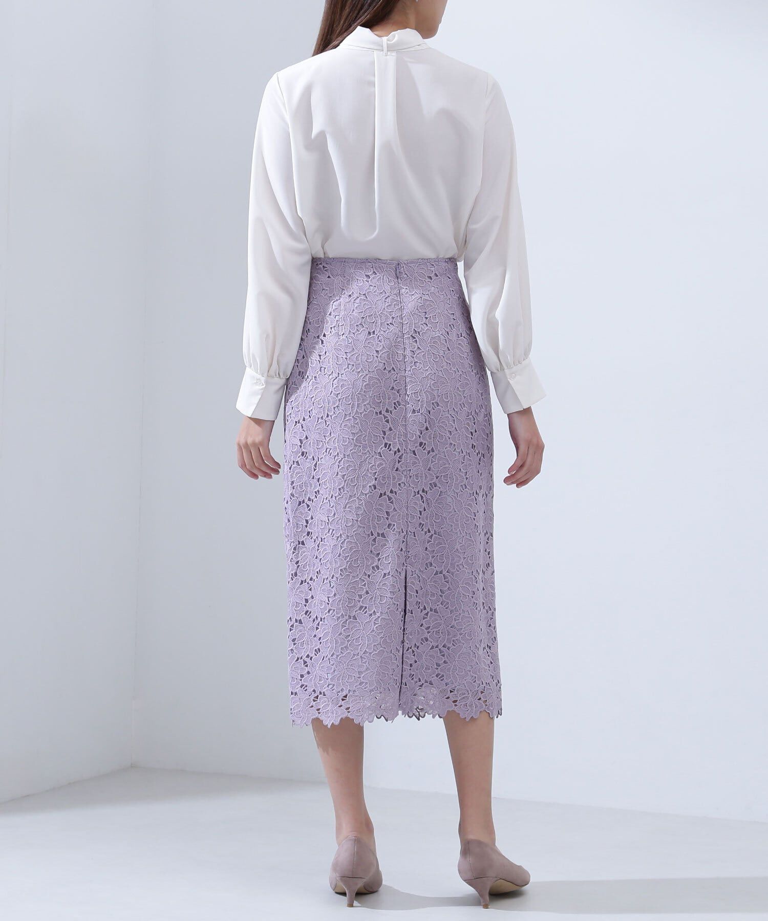  「フラワーレースタイトスカート」|スカート|