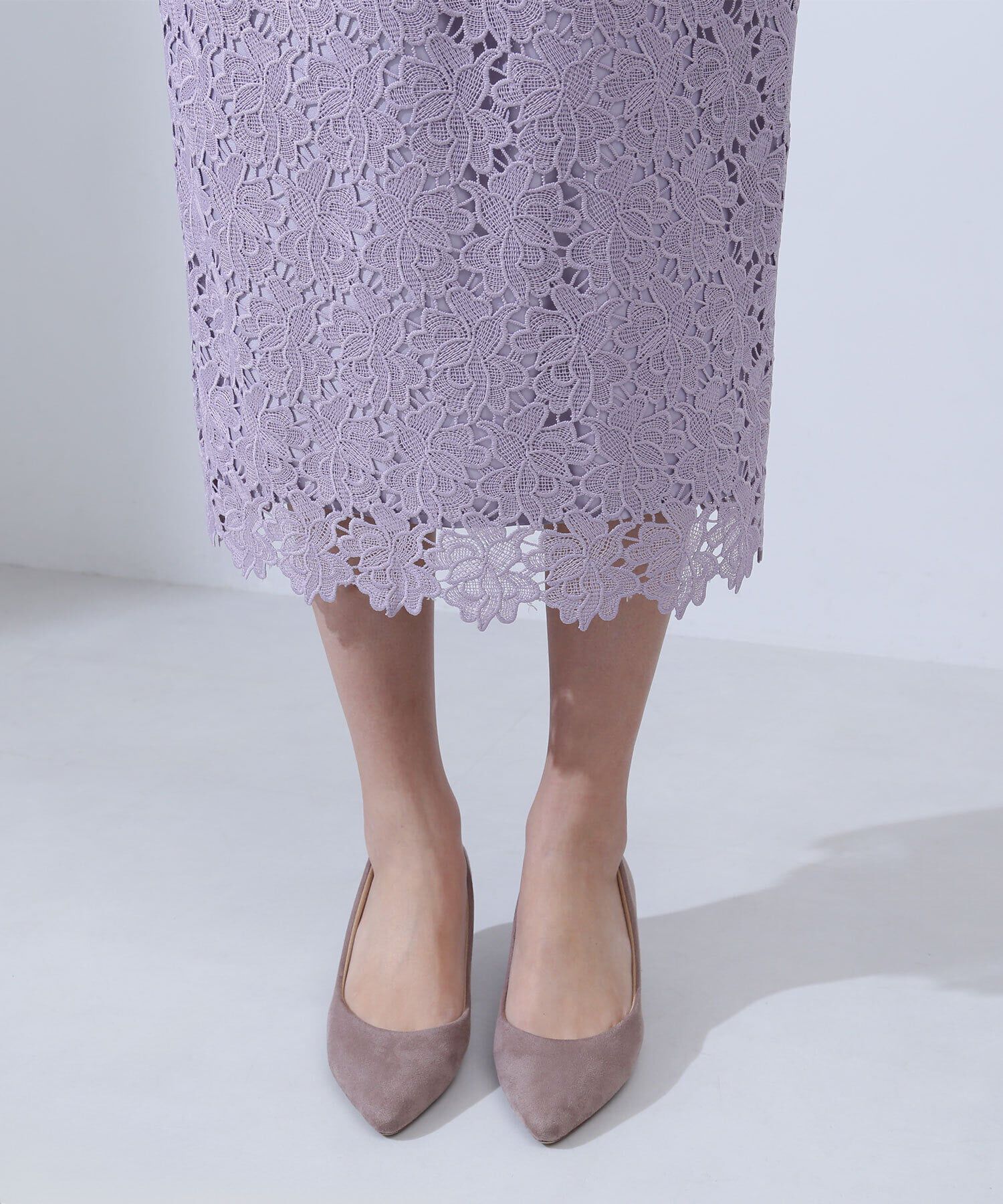  「フラワーレースタイトスカート」|スカート|