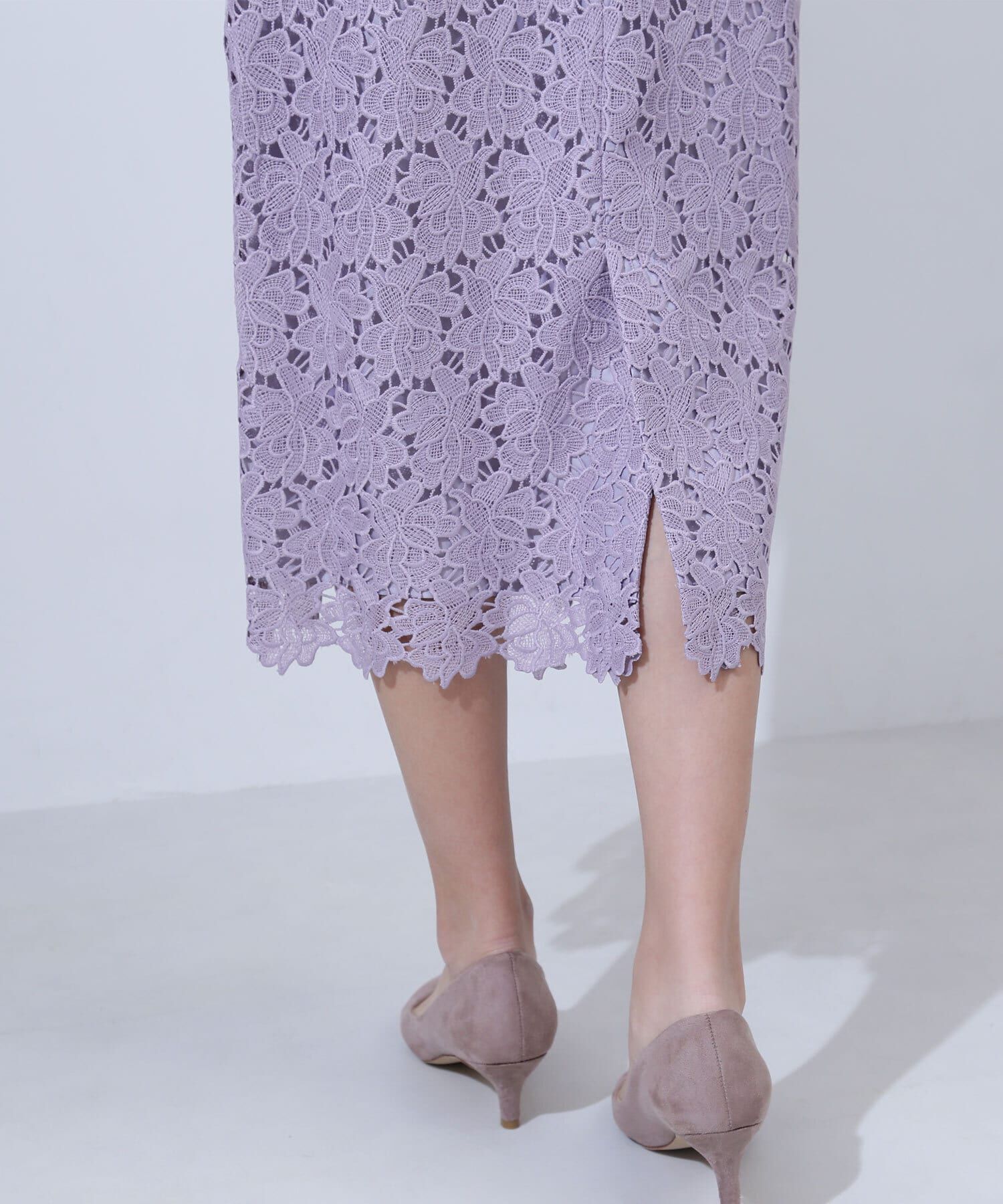  「フラワーレースタイトスカート」|スカート|