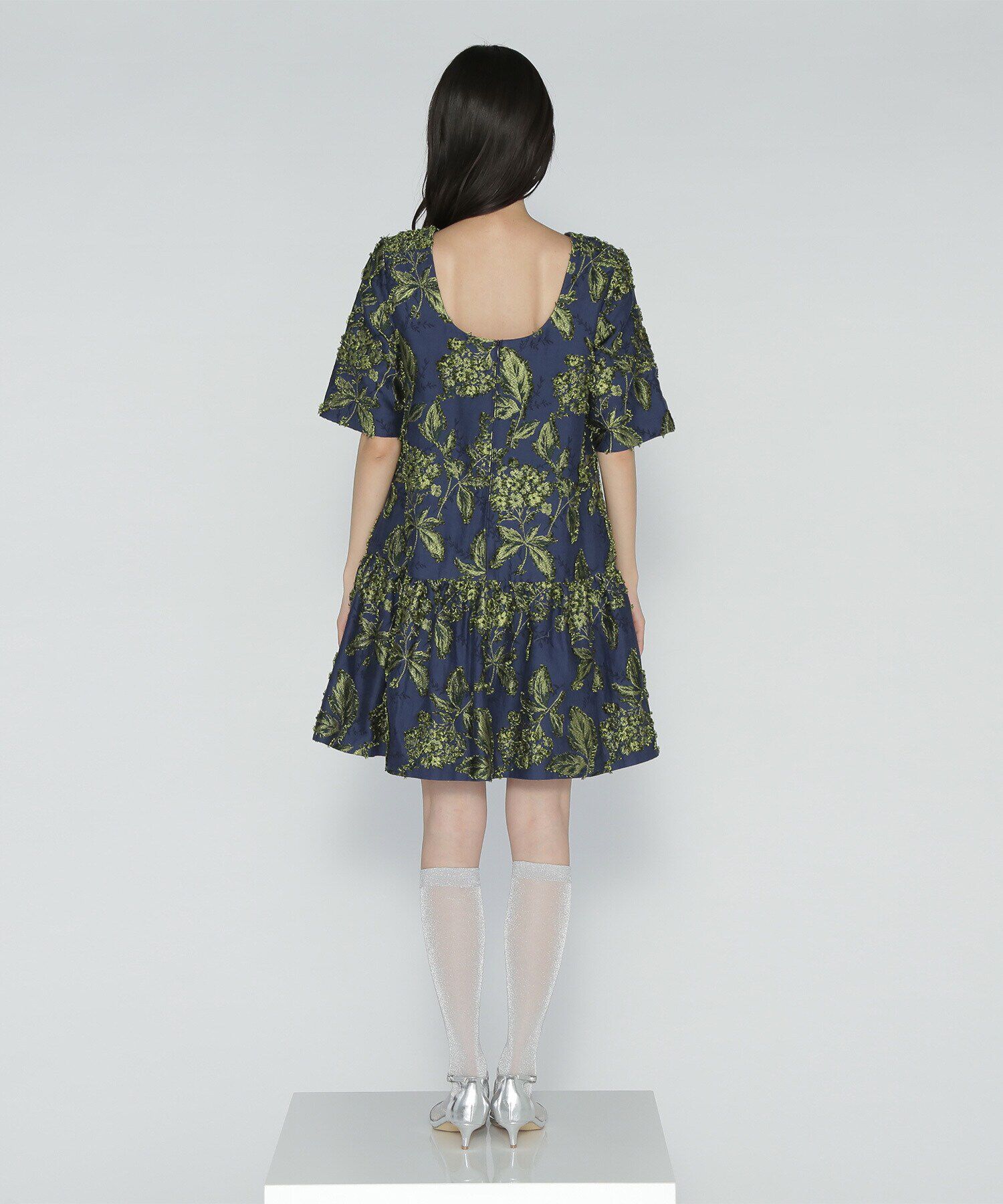  「カットジャガードミニワンピース」|ワンピース|