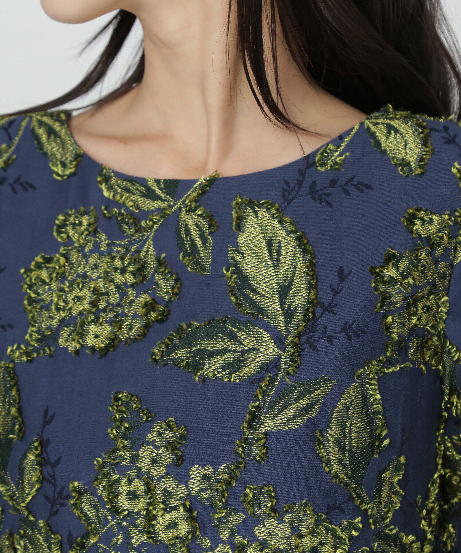  「カットジャガードミニワンピース」|ワンピース|