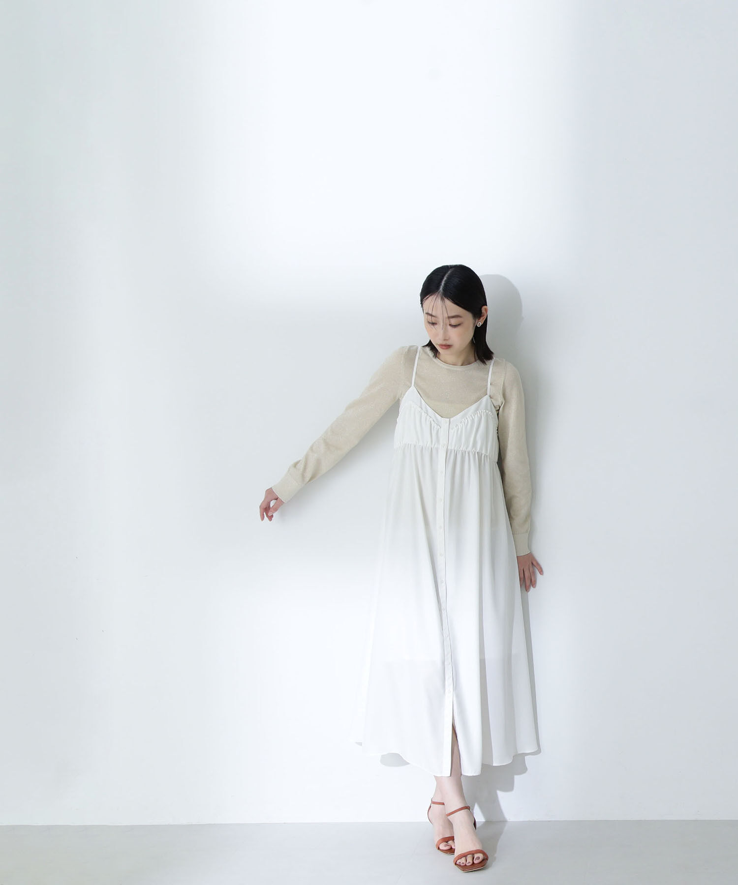  「キャザーキャミワンピース」|ワンピース|