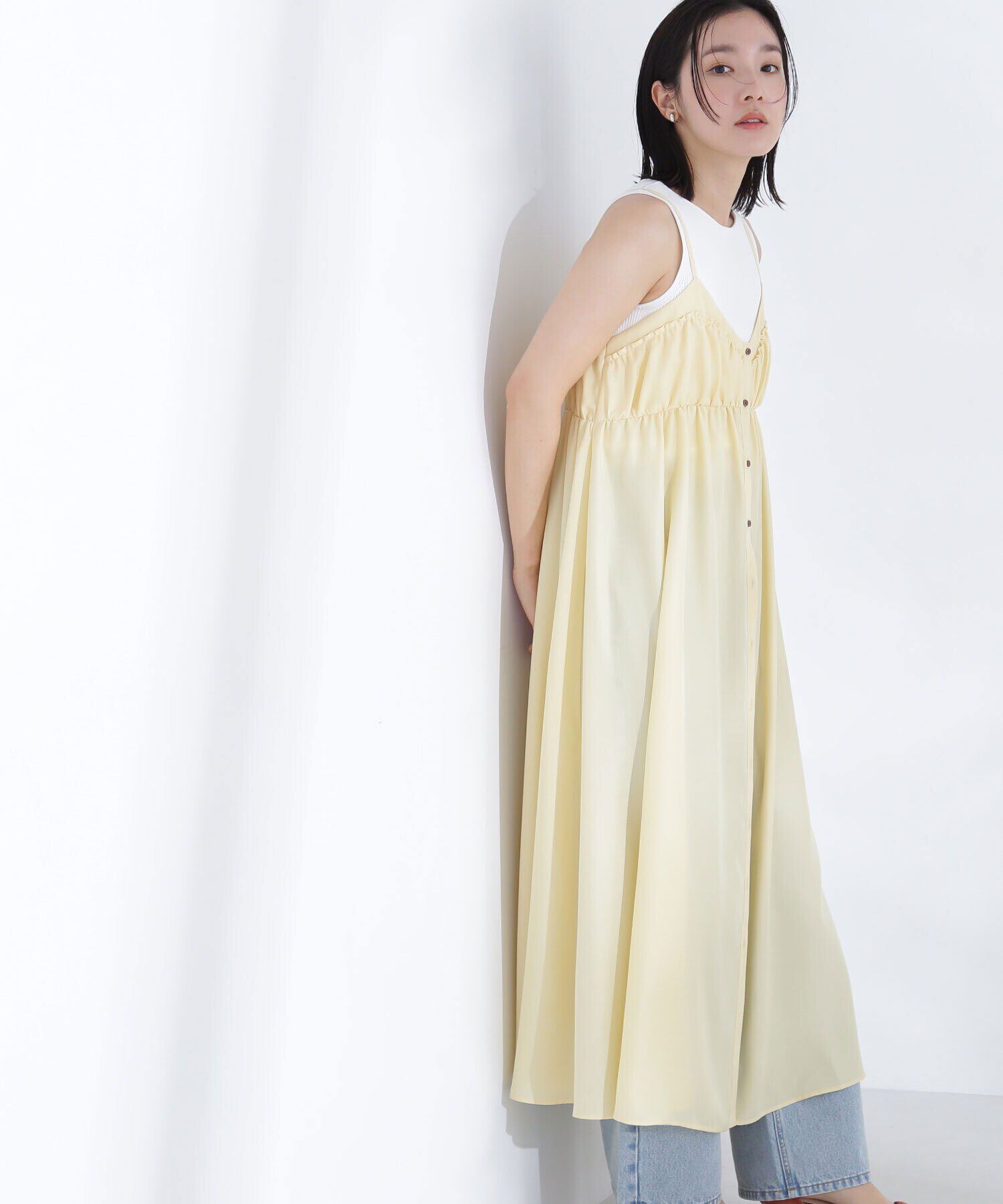  「キャザーキャミワンピース」|ワンピース|