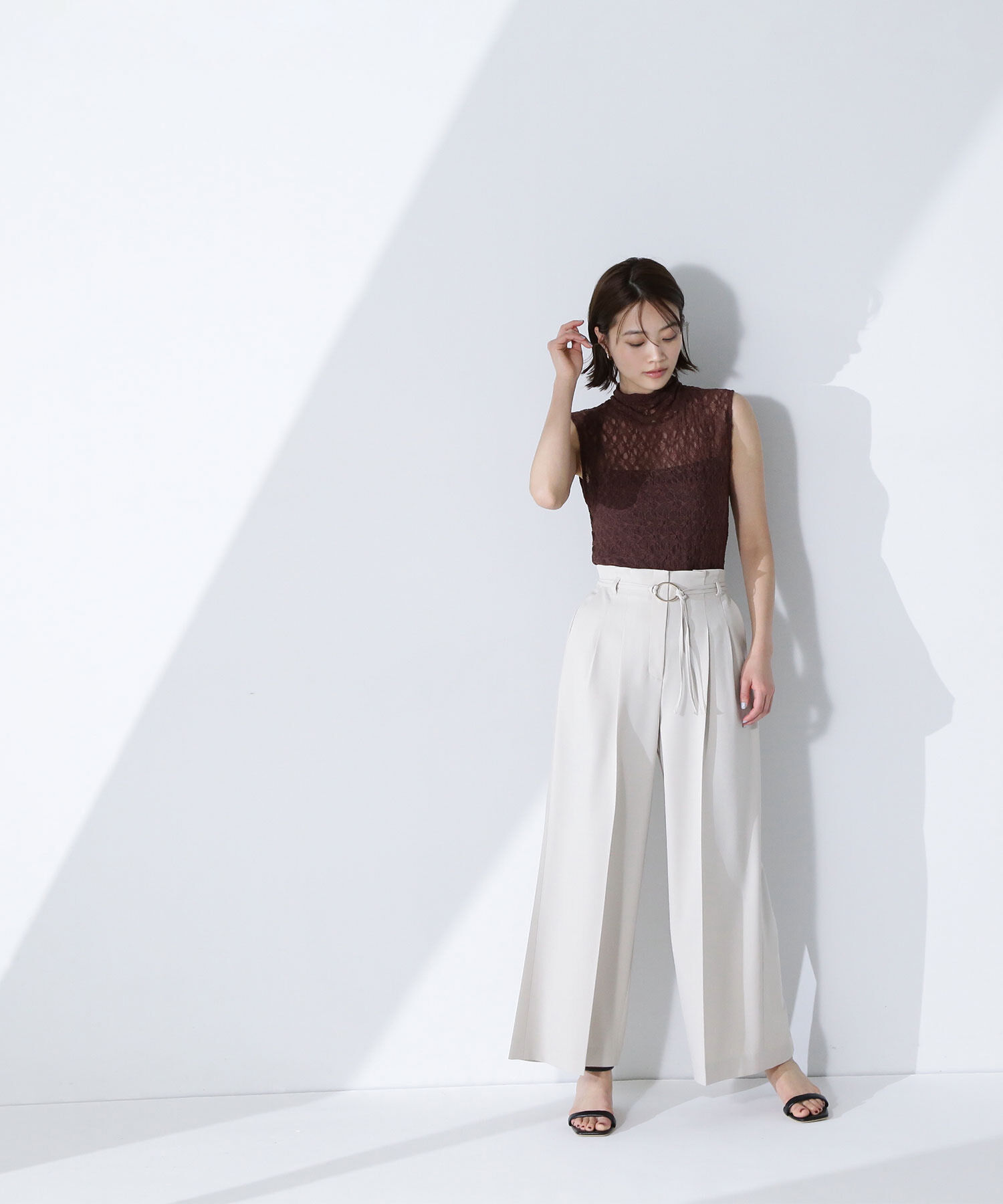  「ダブルベルトワイドパンツ」|その他|