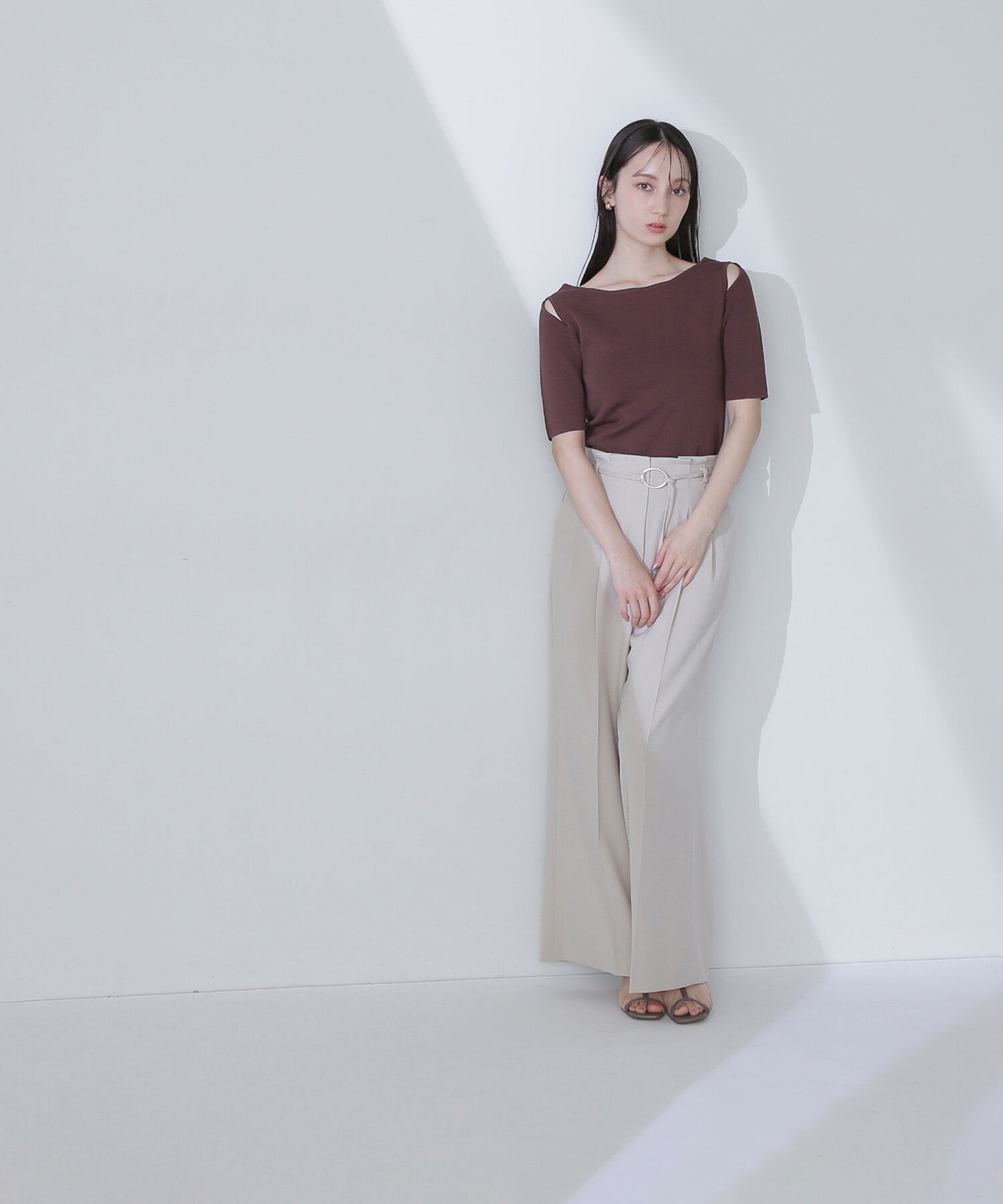  「ダブルベルトワイドパンツ」|その他|