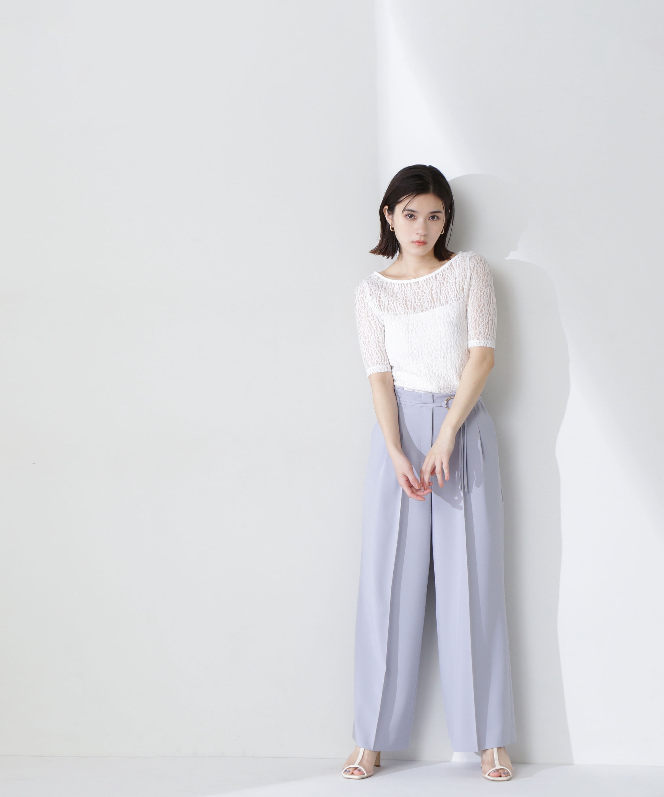  「ダブルベルトワイドパンツ」|その他|