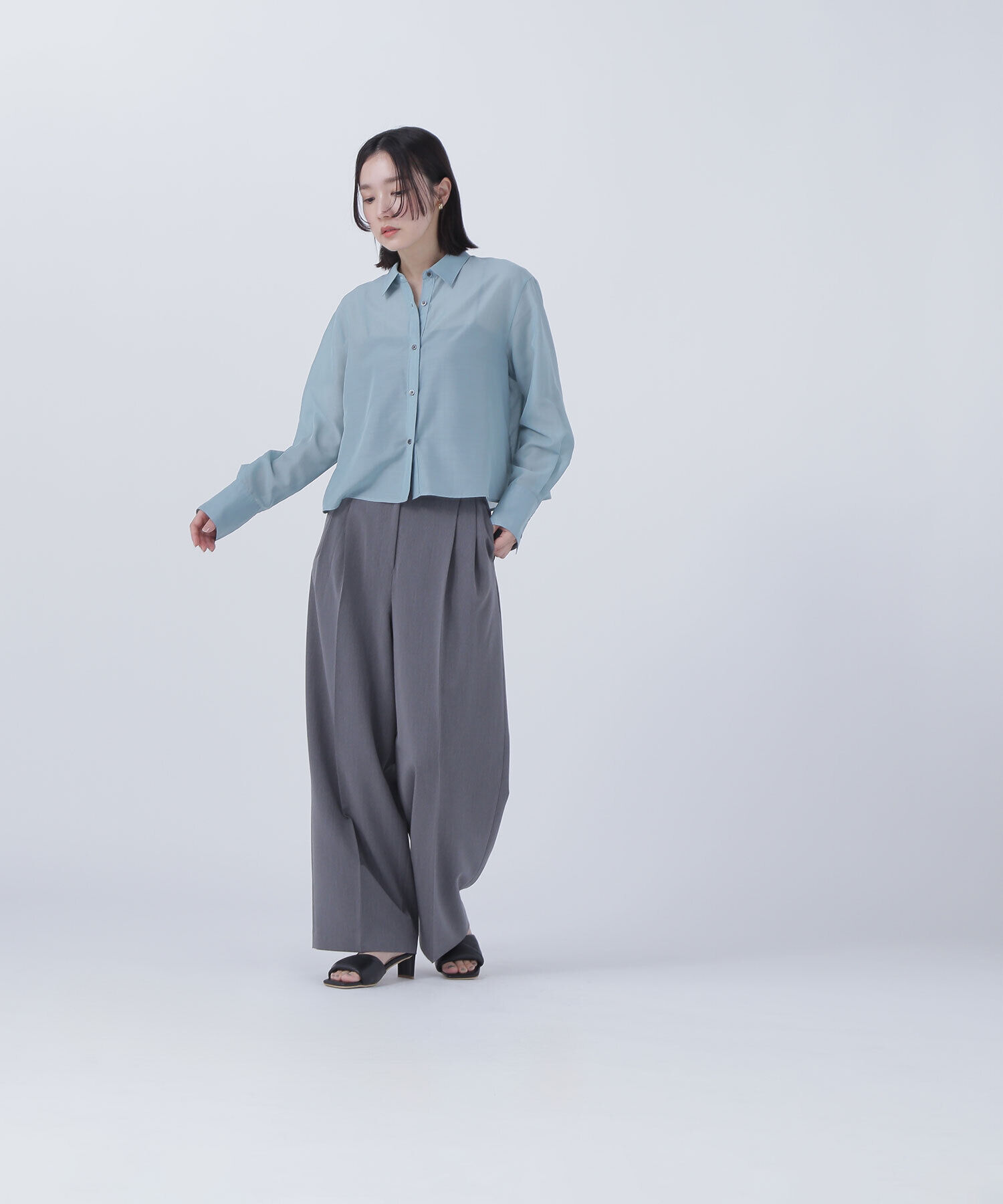  「＜骨格ナチュラル＞ツータックワイドパンツ」|その他|