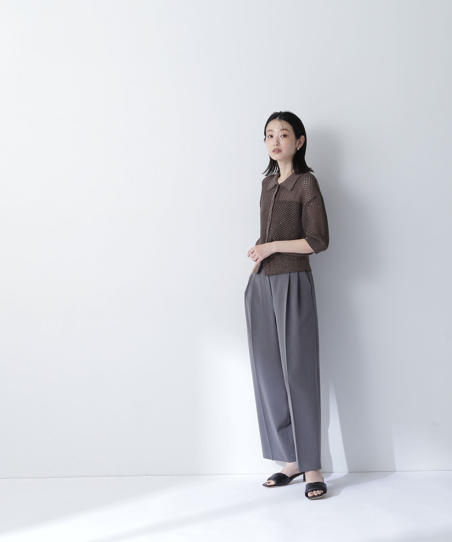  「＜骨格ナチュラル＞ツータックワイドパンツ」|その他|