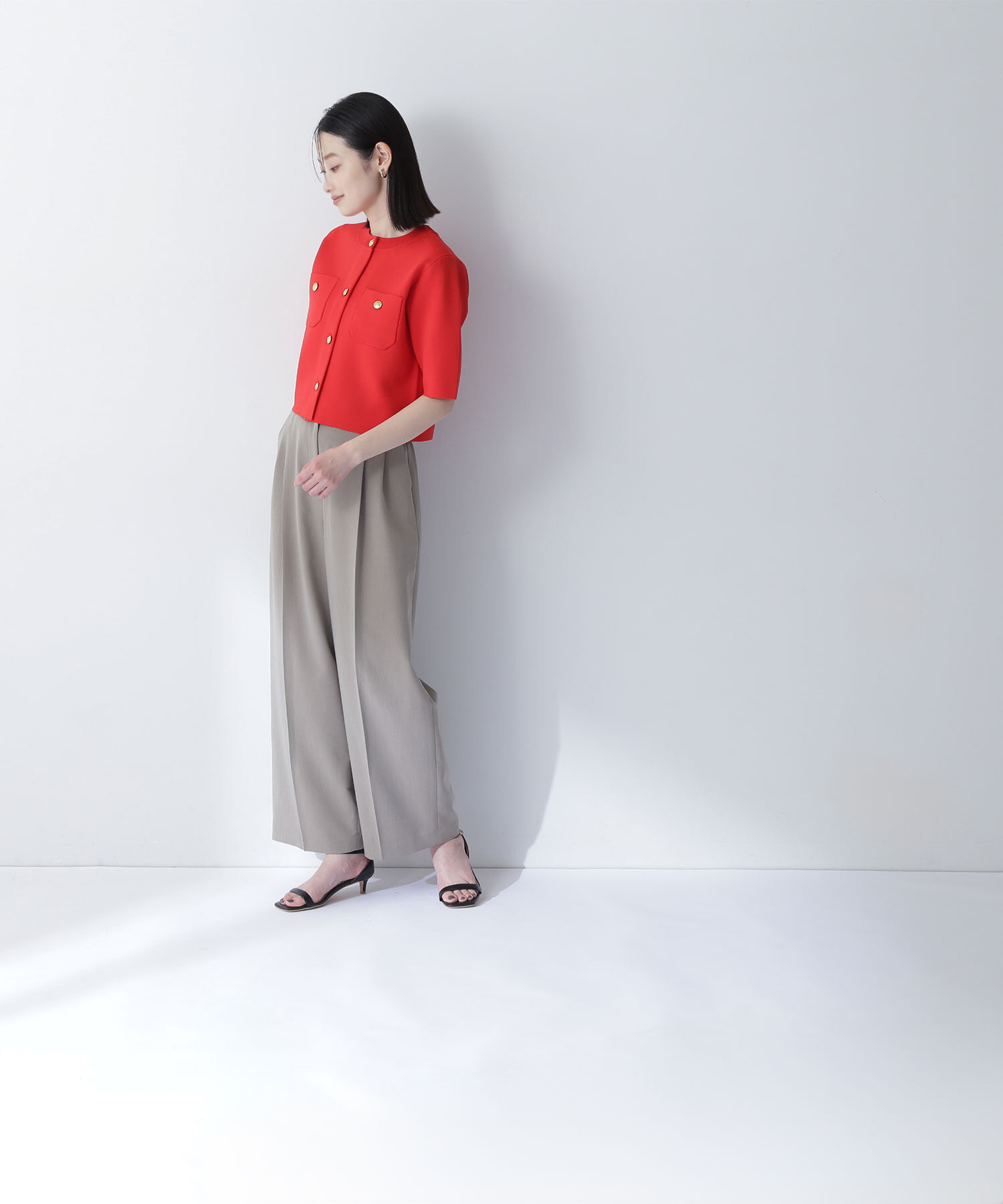  「＜骨格ナチュラル＞ツータックワイドパンツ」|その他|