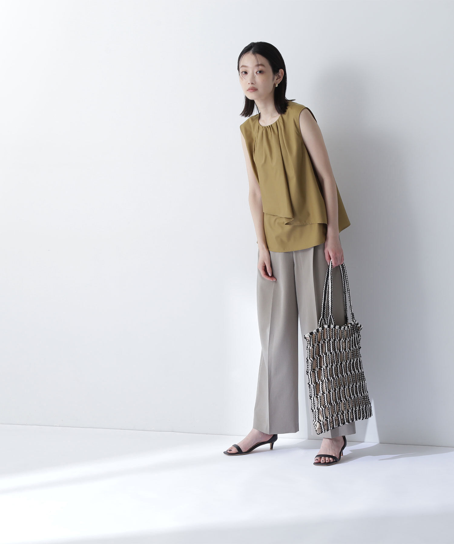  「＜骨格ナチュラル＞ツータックワイドパンツ」|その他|