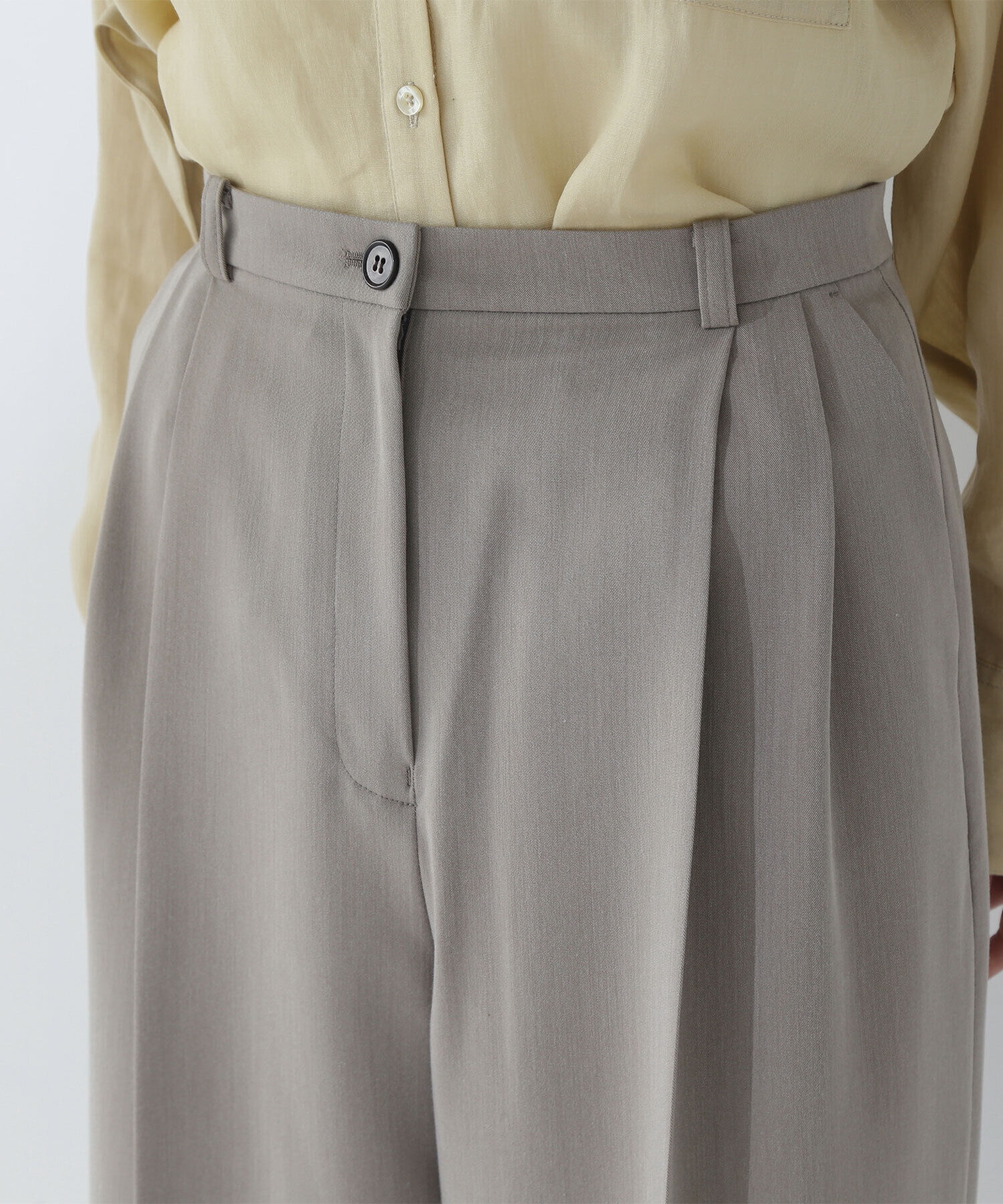  「＜骨格ナチュラル＞ツータックワイドパンツ」|その他|