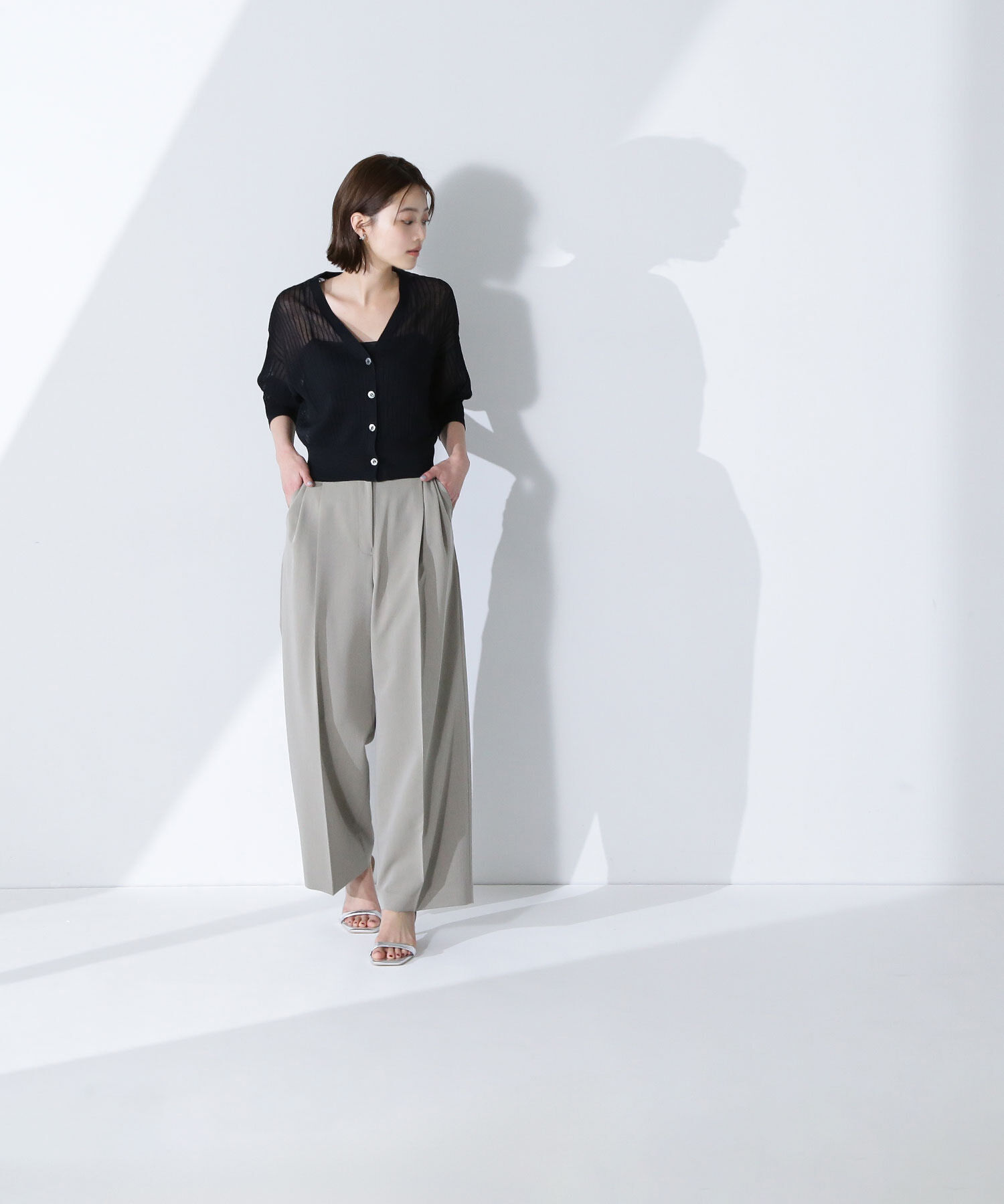  「＜骨格ナチュラル＞ツータックワイドパンツ」|その他|