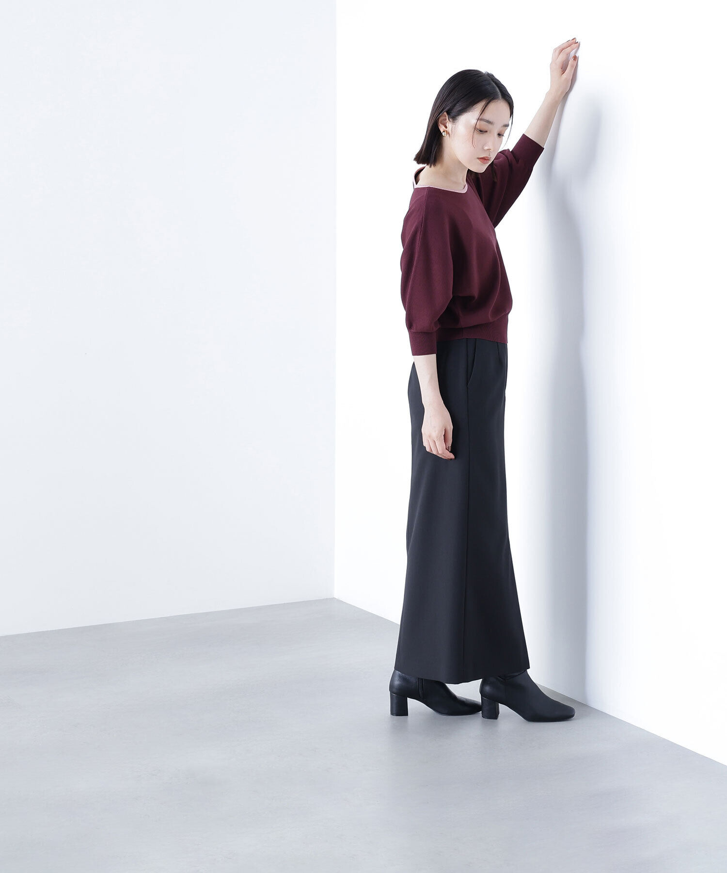  「フロントスリットナロースカート」|スカート|