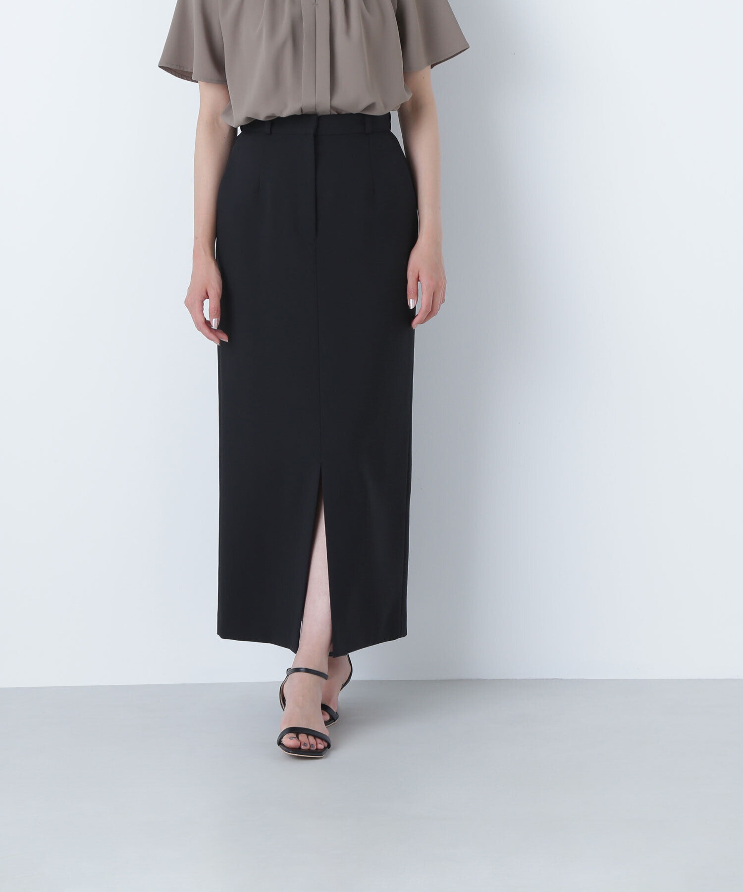  「フロントスリットナロースカート」|スカート|