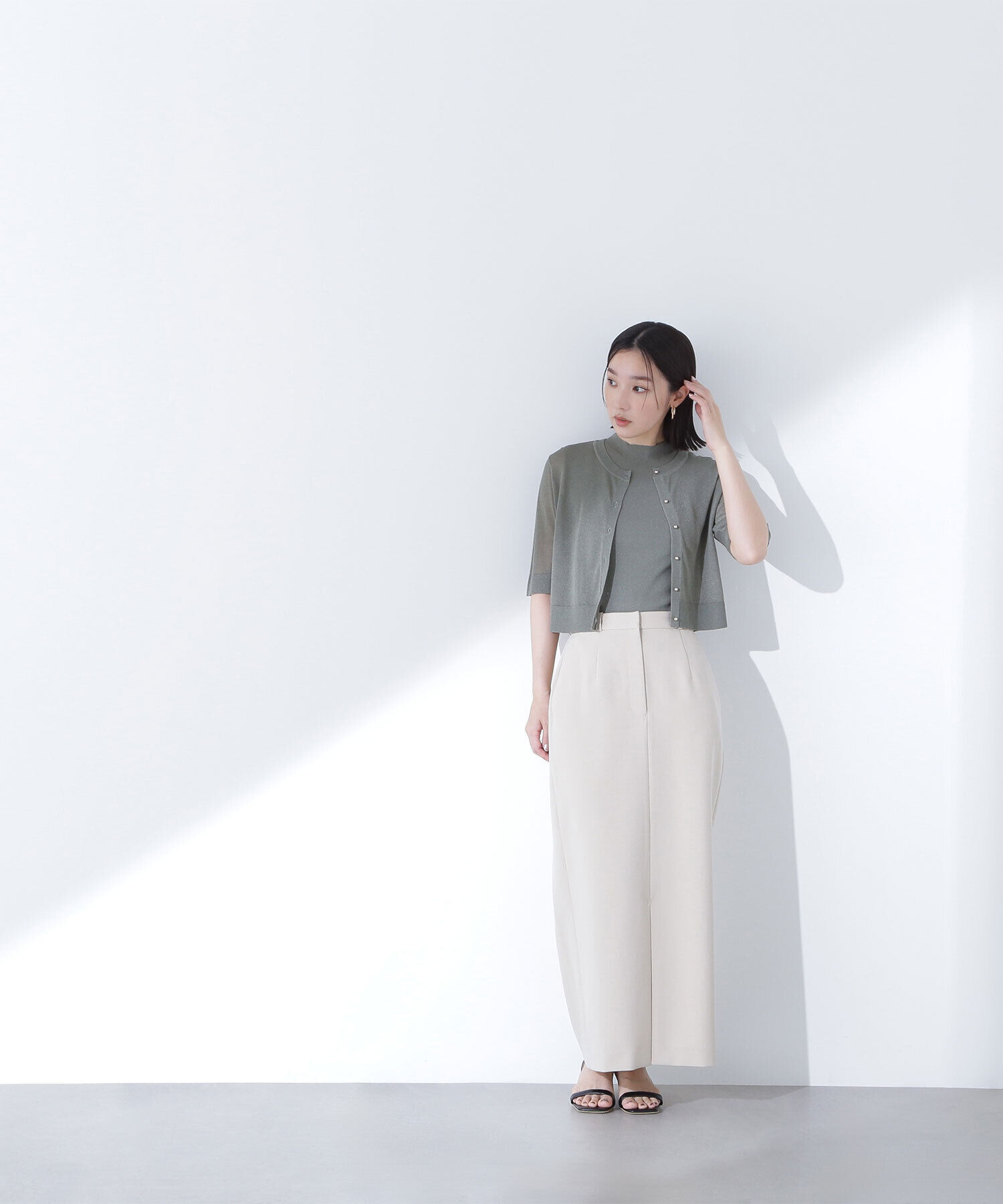  「フロントスリットナロースカート」|スカート|