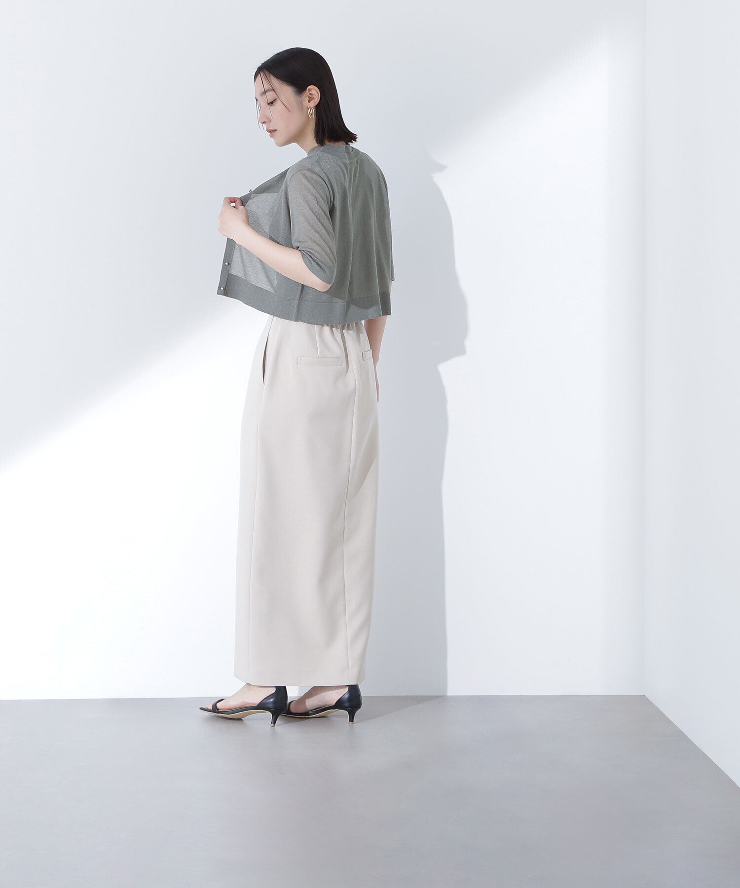  「フロントスリットナロースカート」|スカート|