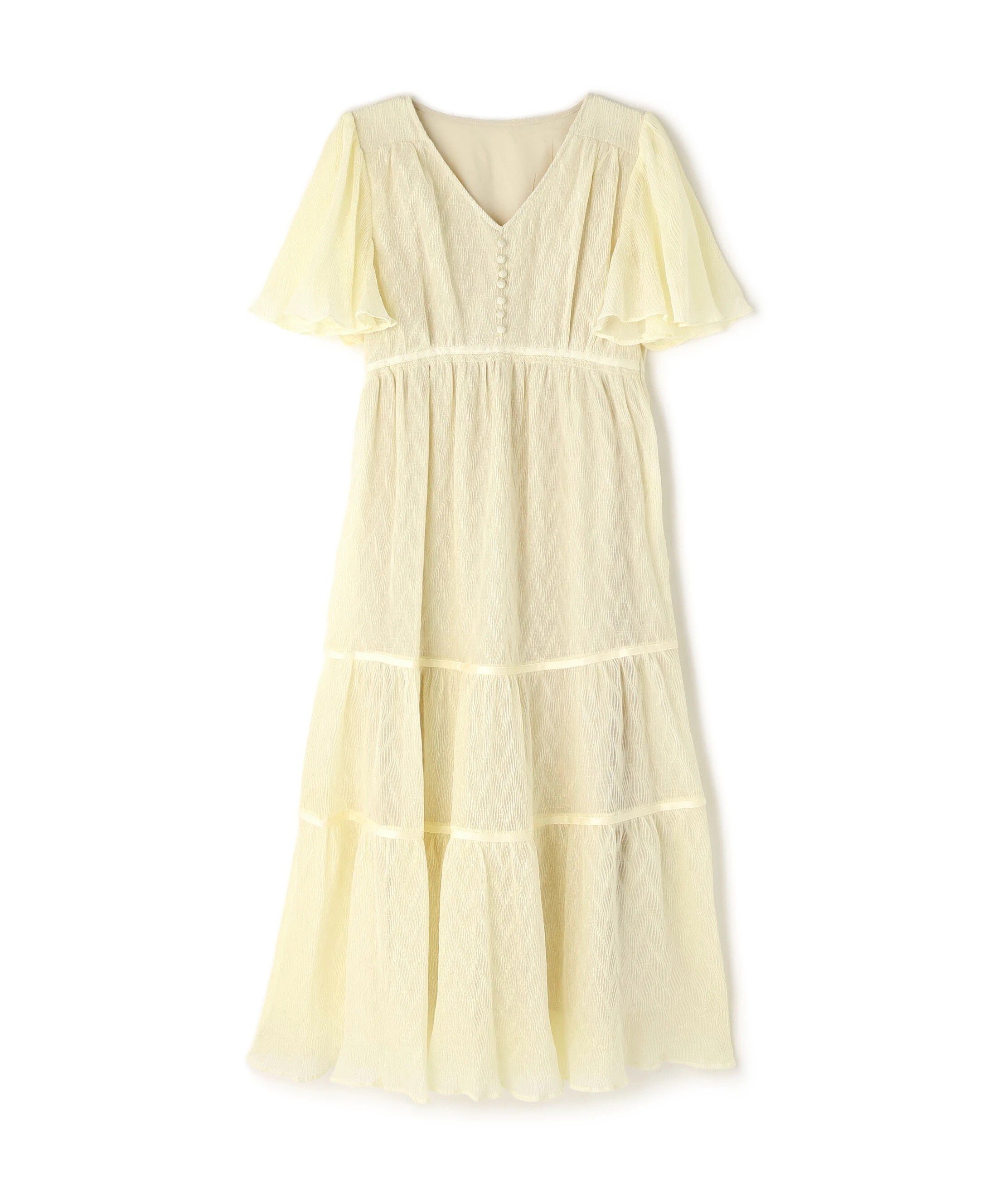  「Vネックプリーツワンピース　　　　　　　」|ワンピース|