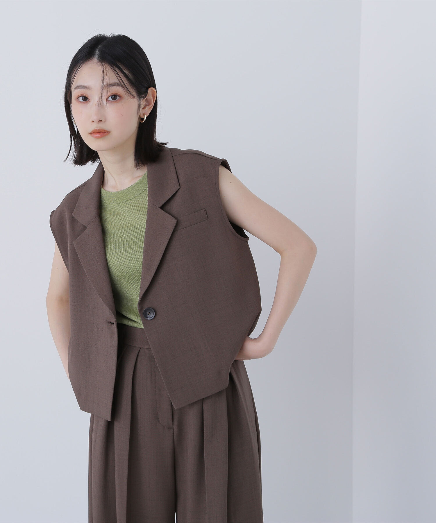  「クロップドジレセットアップ」|ワンピース|