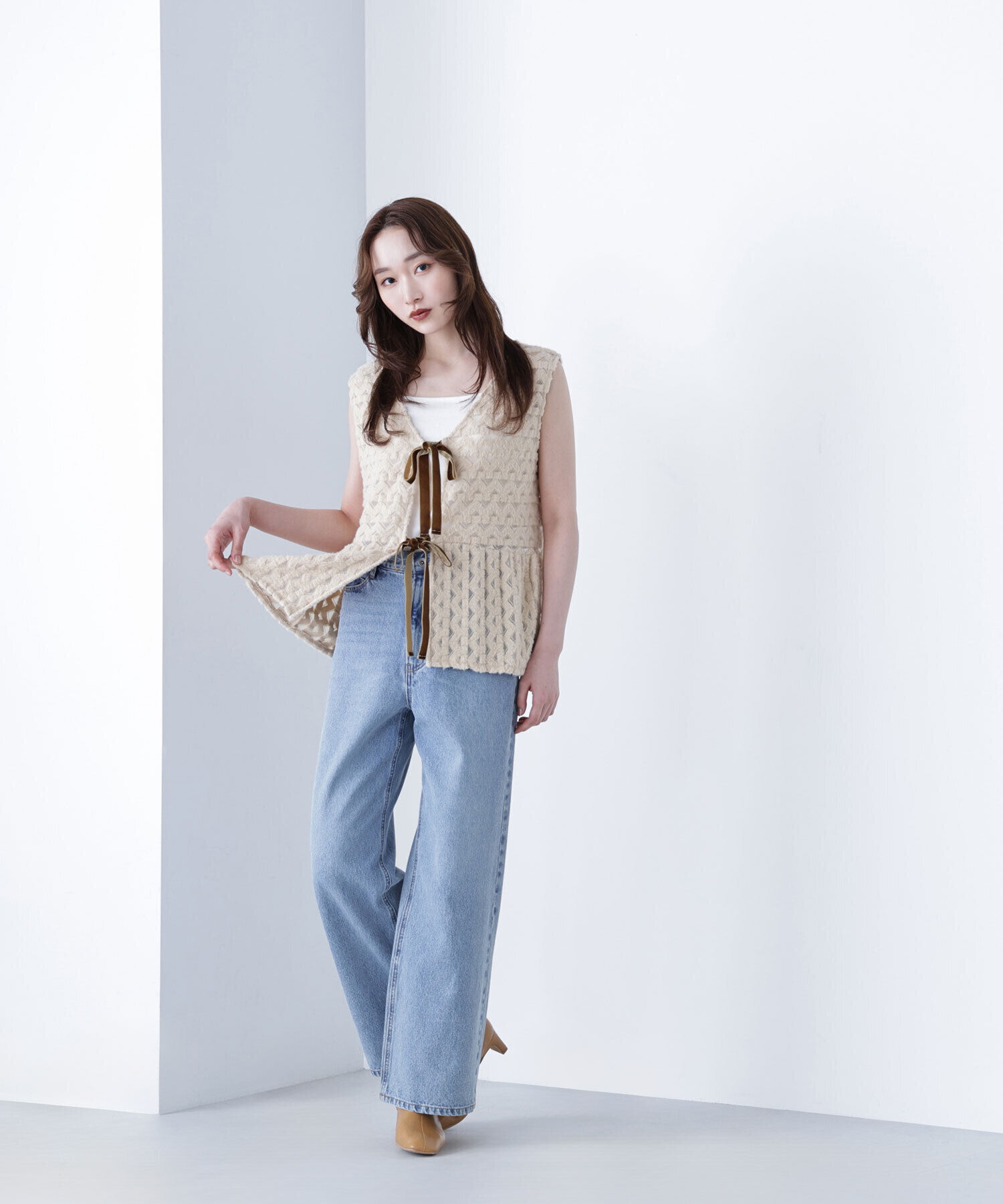  「フェザーレースジレ」|シャツ・ブラウス|