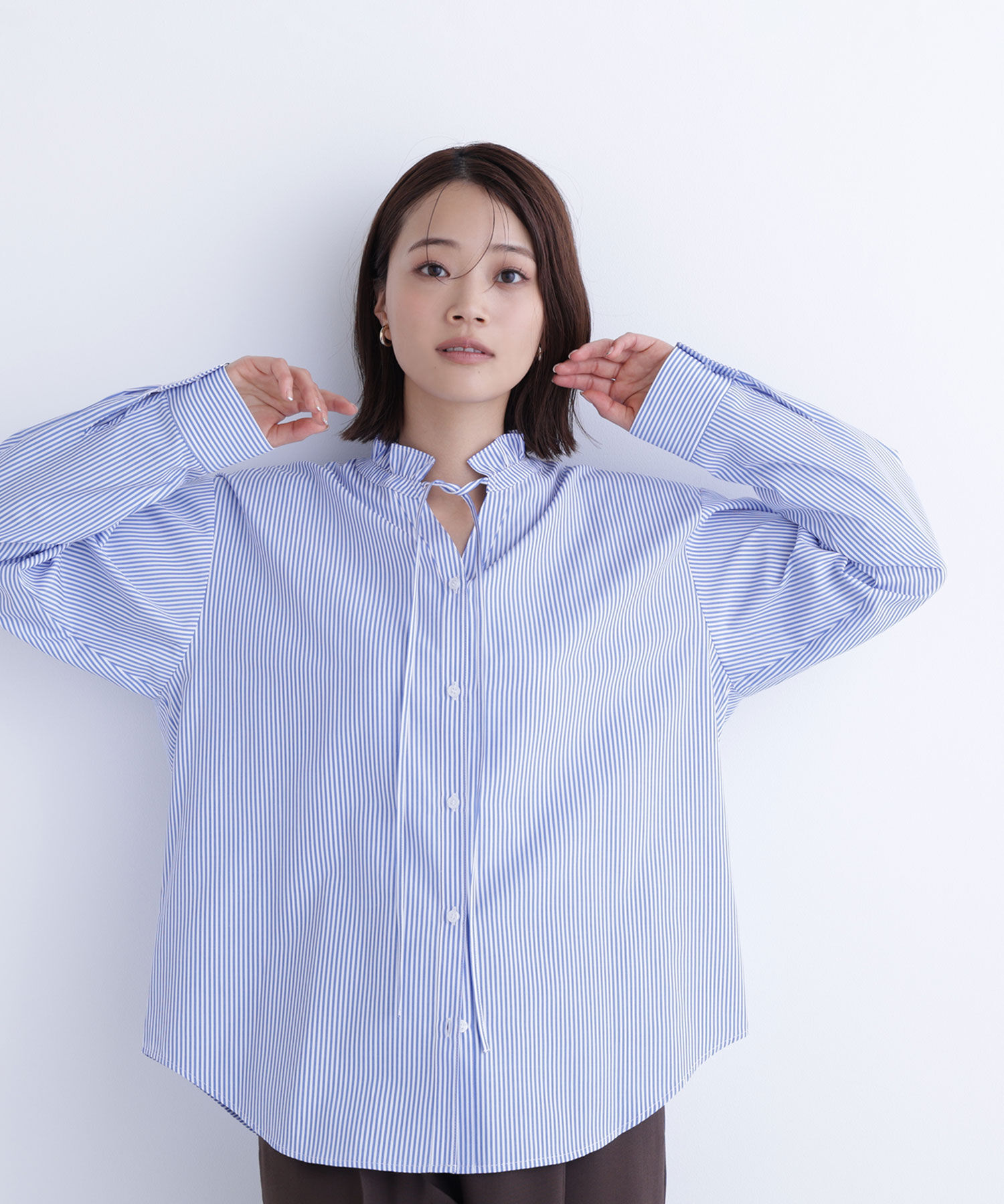  「フリルネックスキッパーブラウス」|シャツ・ブラウス|ブルーストラ 2