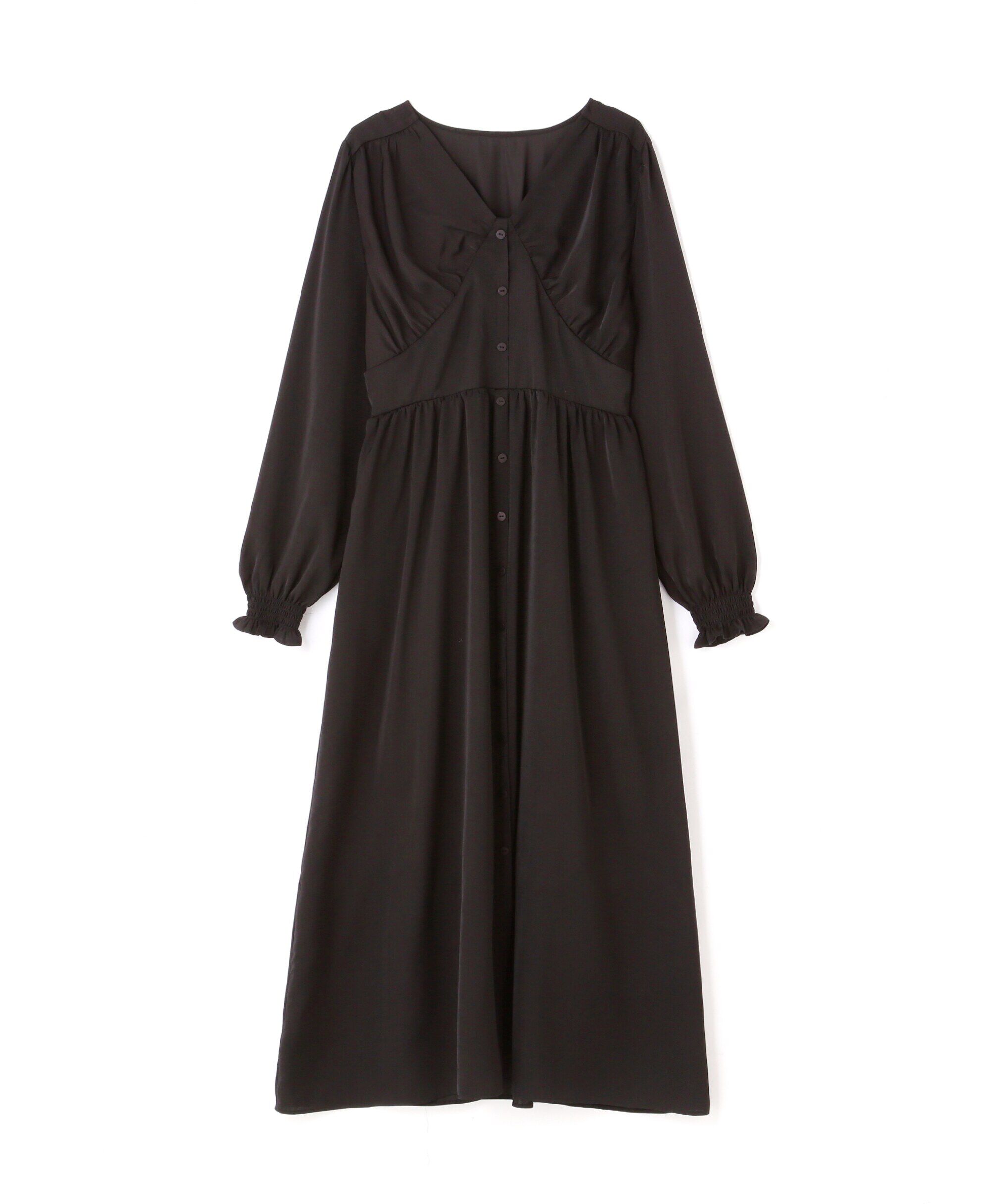  「ボリュームスリーブＶネックワンピース」|ワンピース|