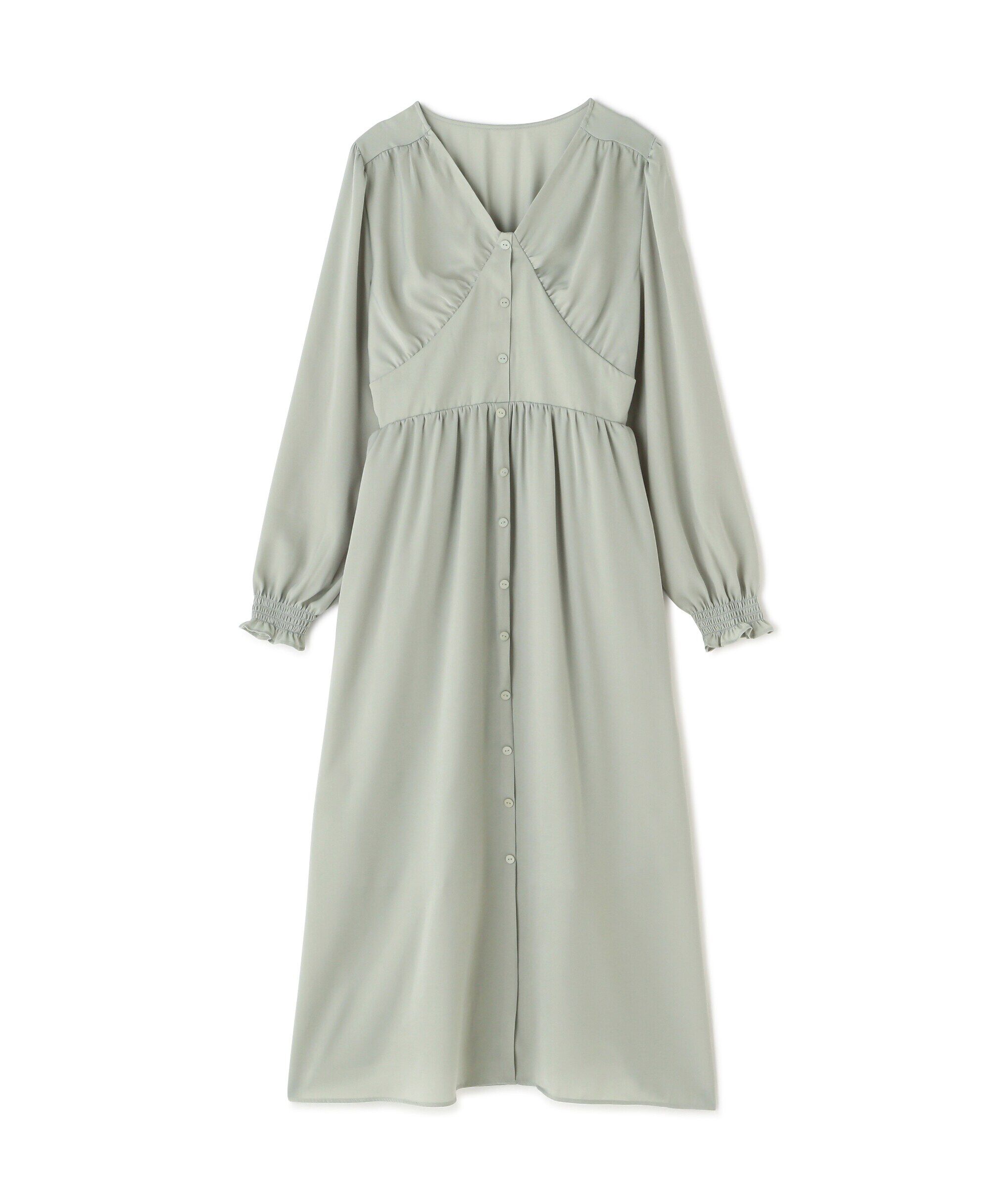  「ボリュームスリーブＶネックワンピース」|ワンピース|