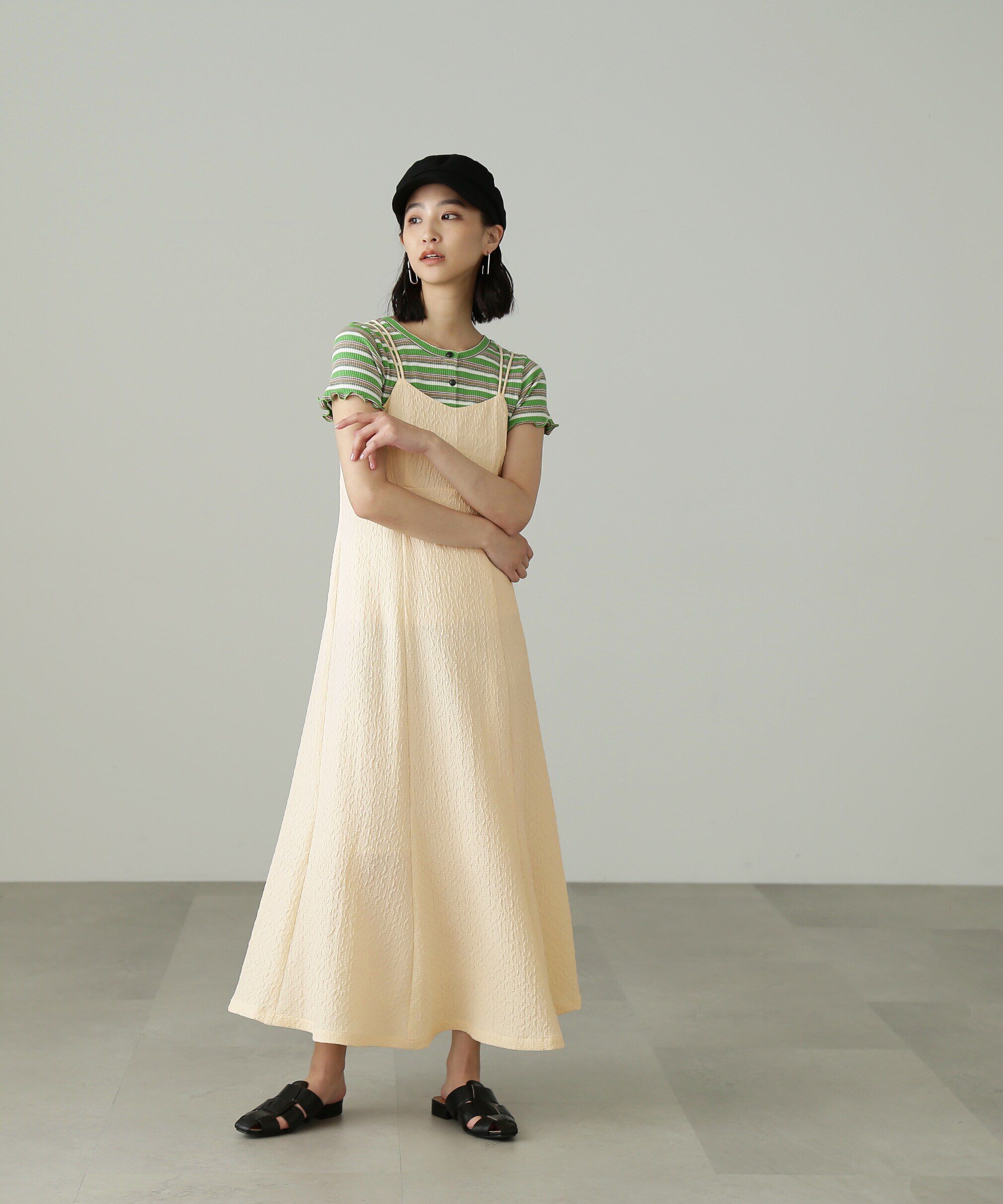  「[低身長サイズ/Sシリーズ]ワッシャーマーメイドキャミワンピース」|ワンピース|