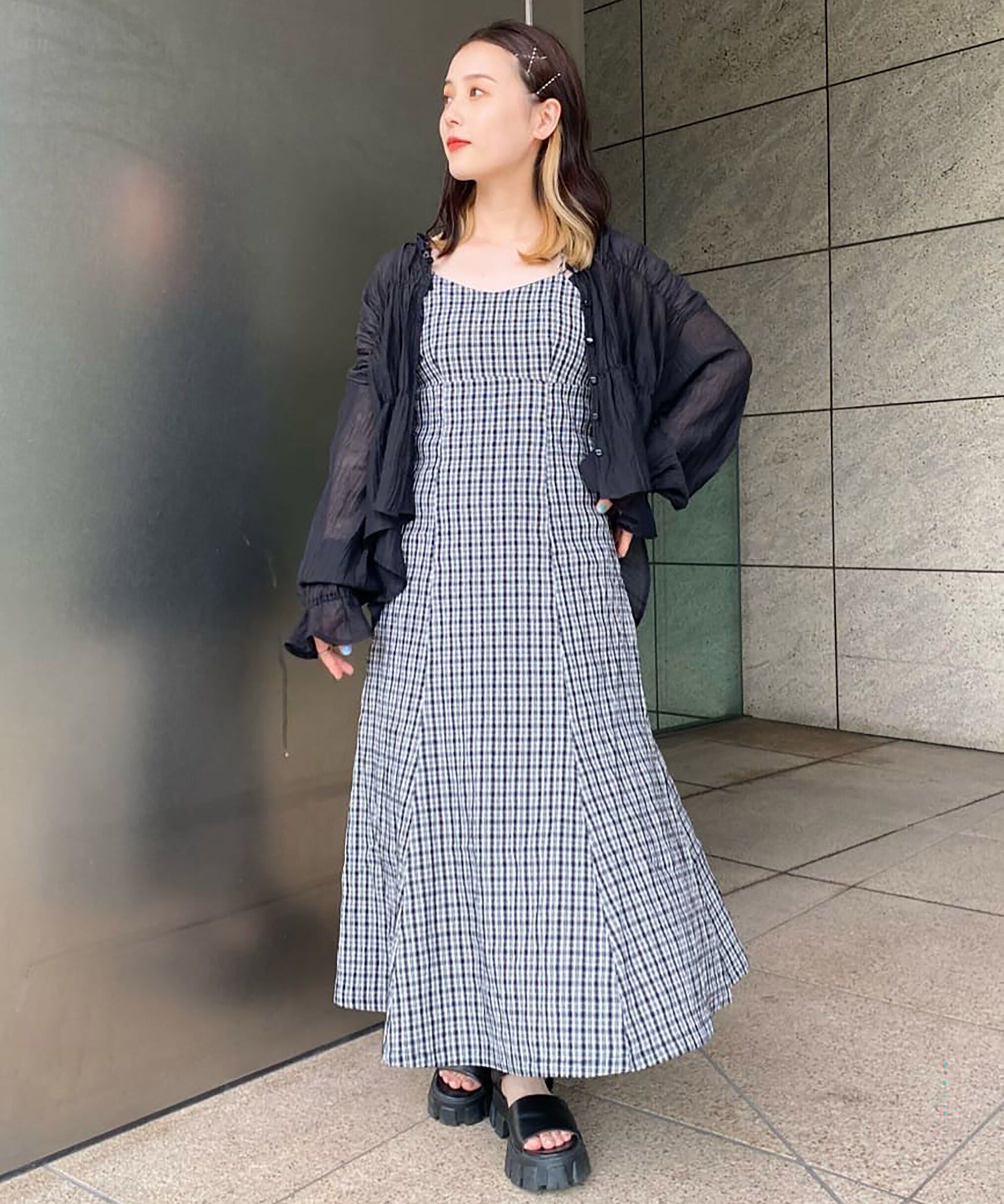  「[低身長サイズ/Sシリーズ]ワッシャーマーメイドキャミワンピース」|ワンピース|