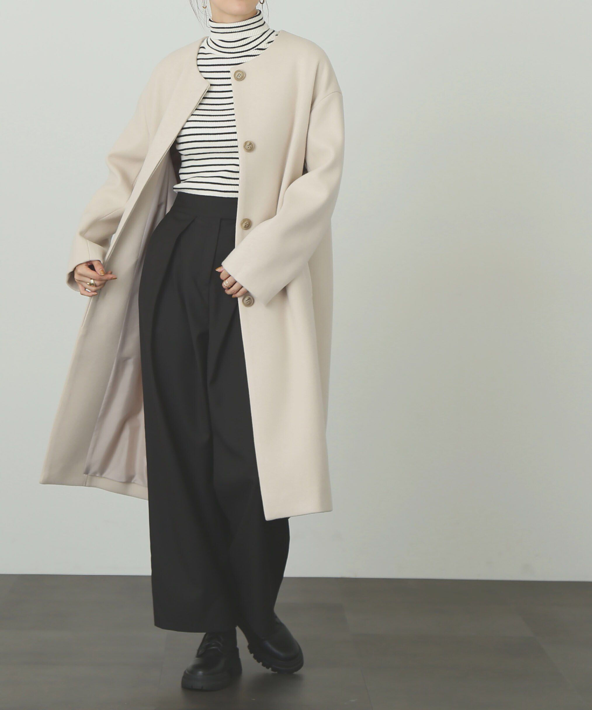  「クロスタックストレートワイドパンツ」|その他|