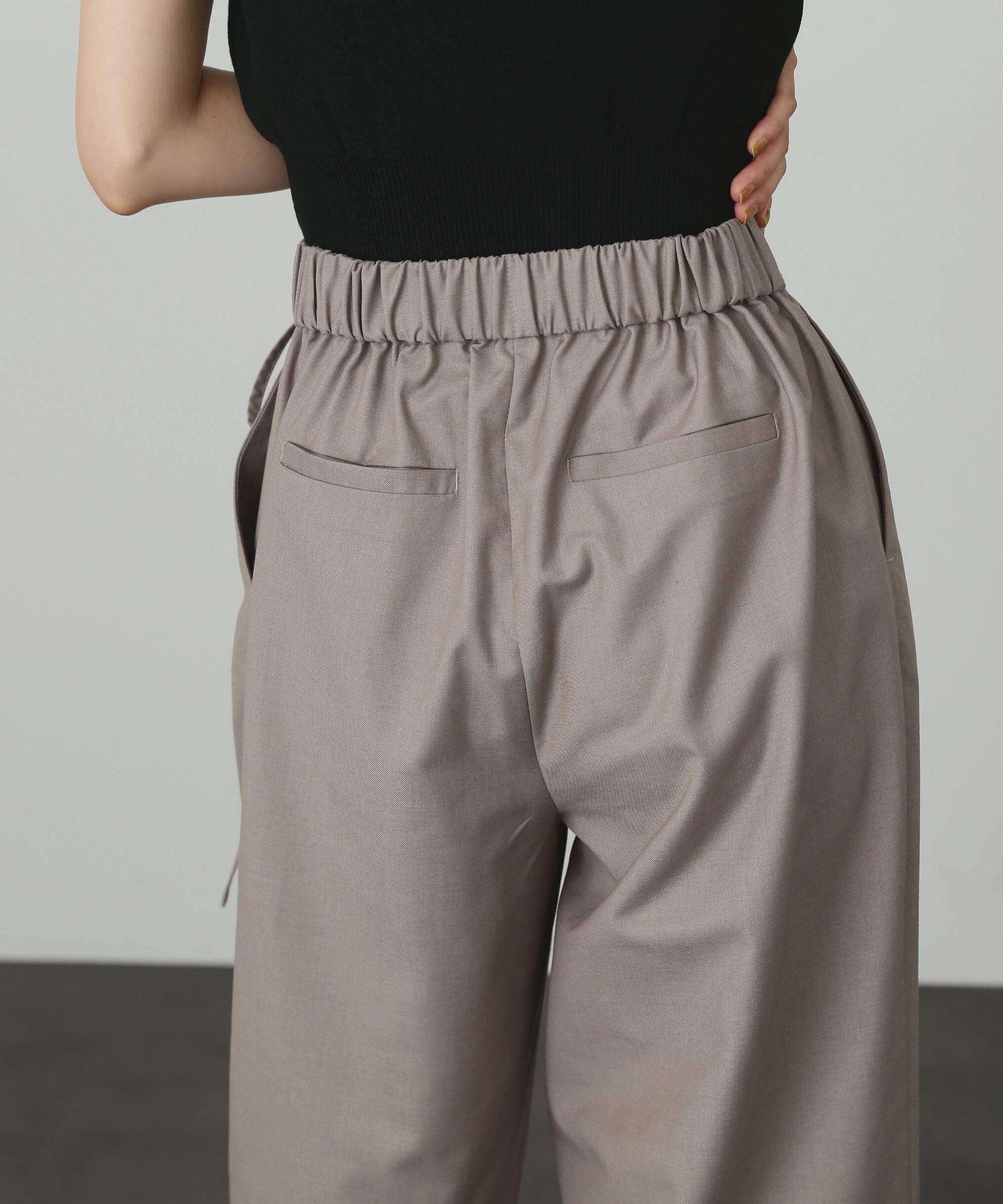  「クロスタックストレートワイドパンツ」|その他|