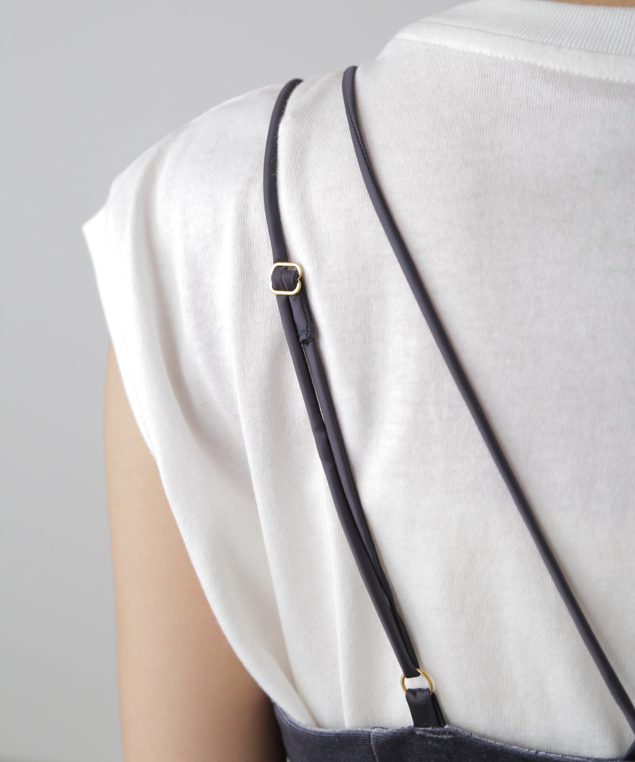  「2ストラップベロアキャミワンピース」|ワンピース|