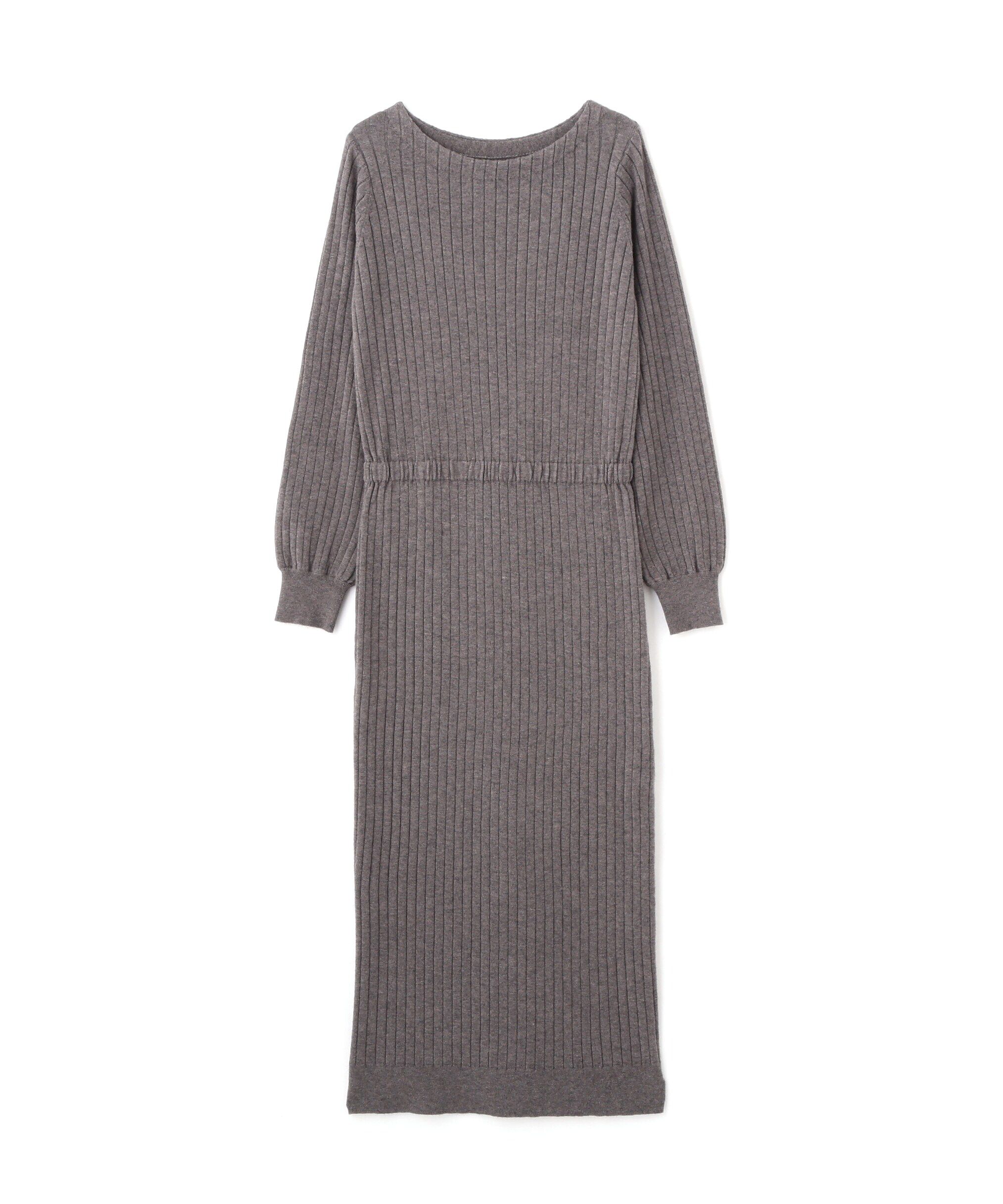  「ボートネックニットワンピース」|ワンピース|