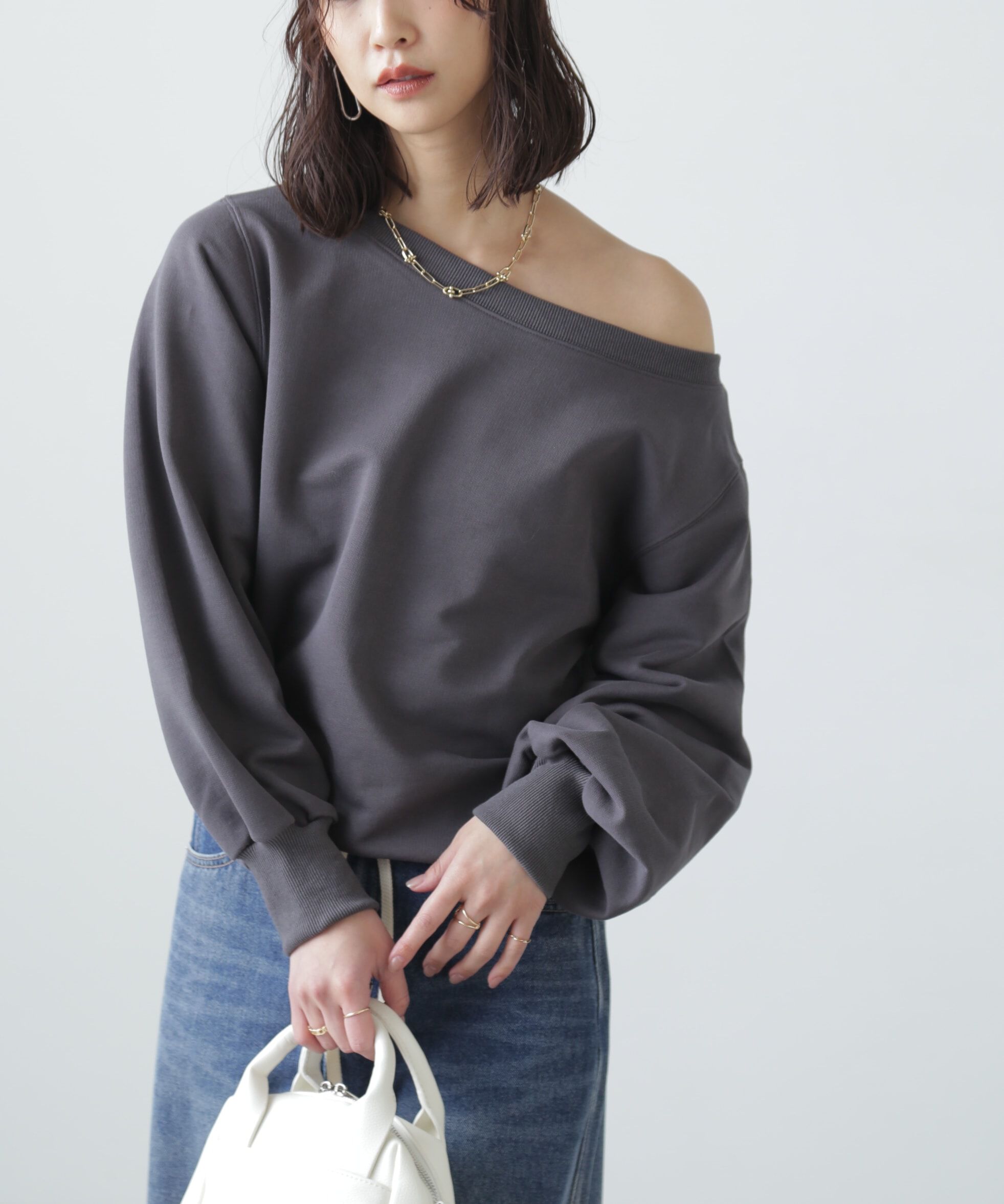  「オフショルスウェット」|Tシャツ・カットソー|