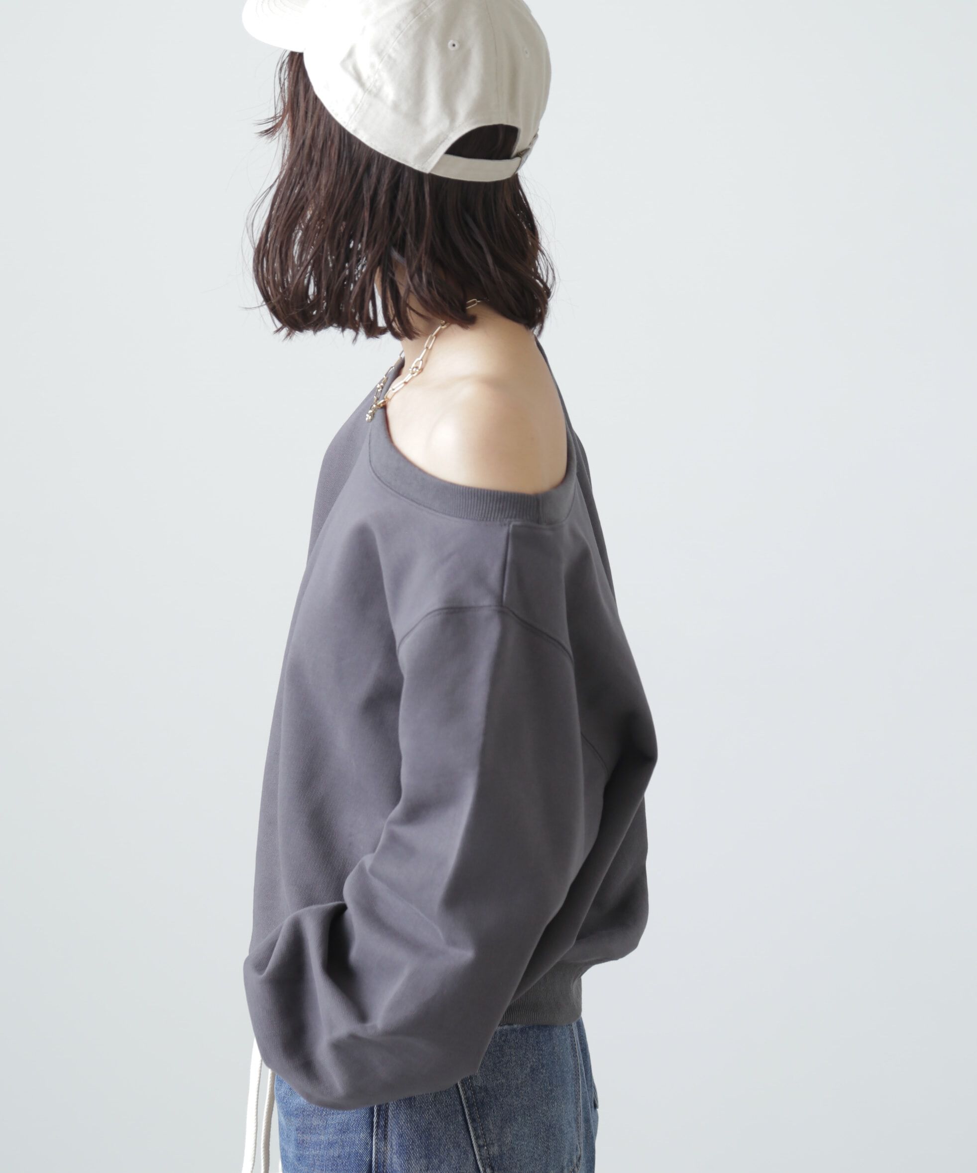  「オフショルスウェット」|Tシャツ・カットソー|