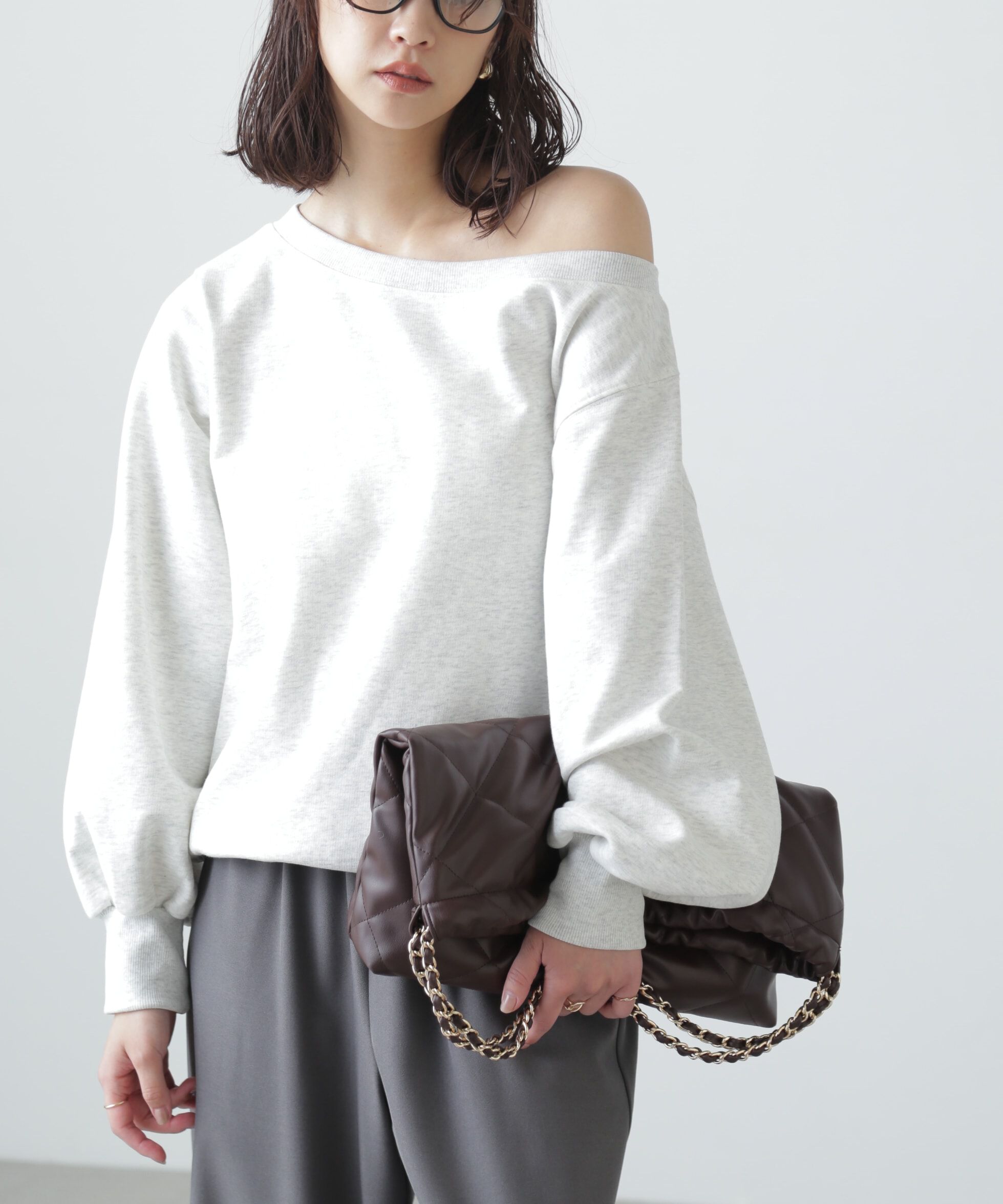  「オフショルスウェット」|Tシャツ・カットソー|