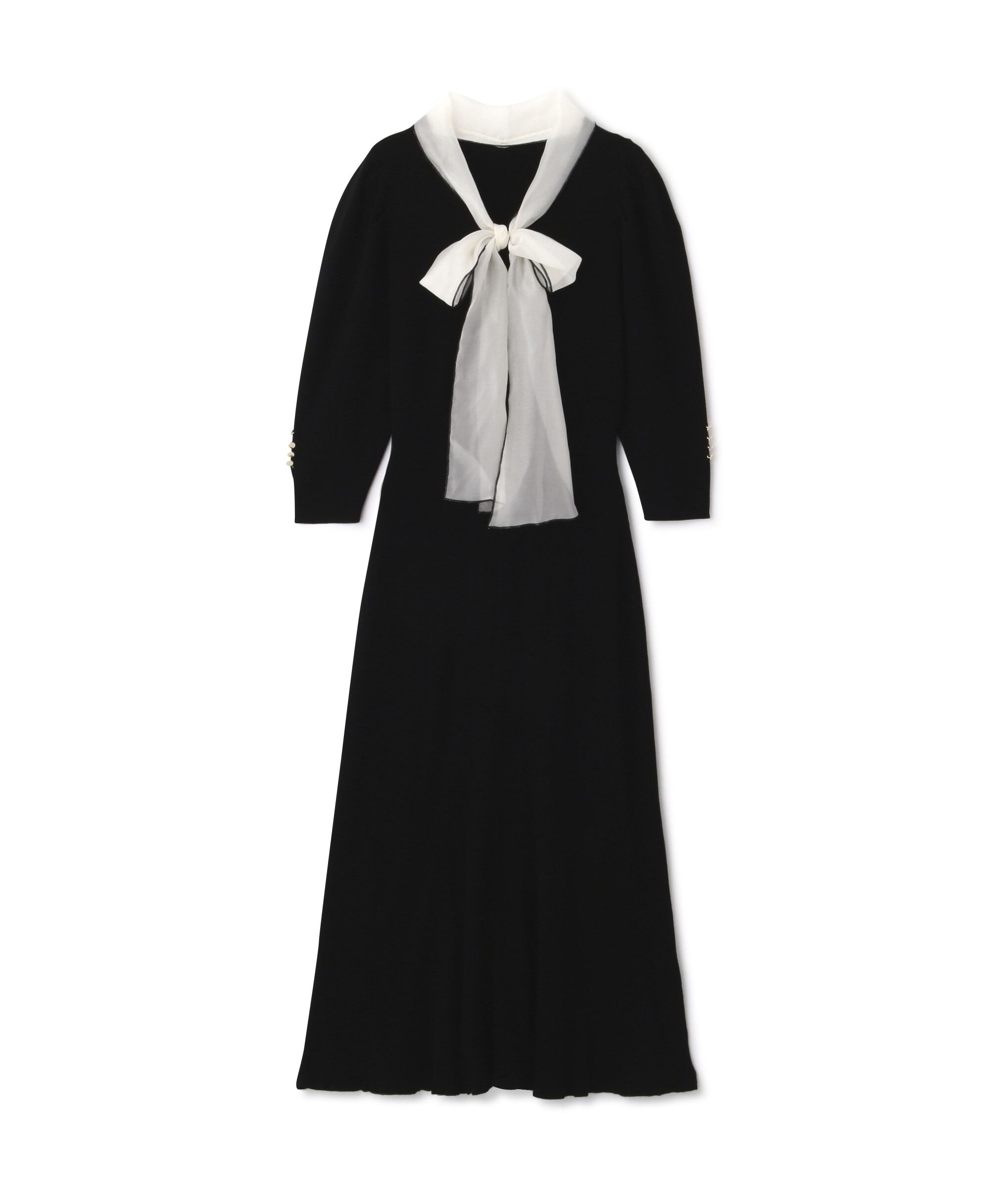  「メロ―ボウタイマーメイドニットワンピース」|ワンピース|