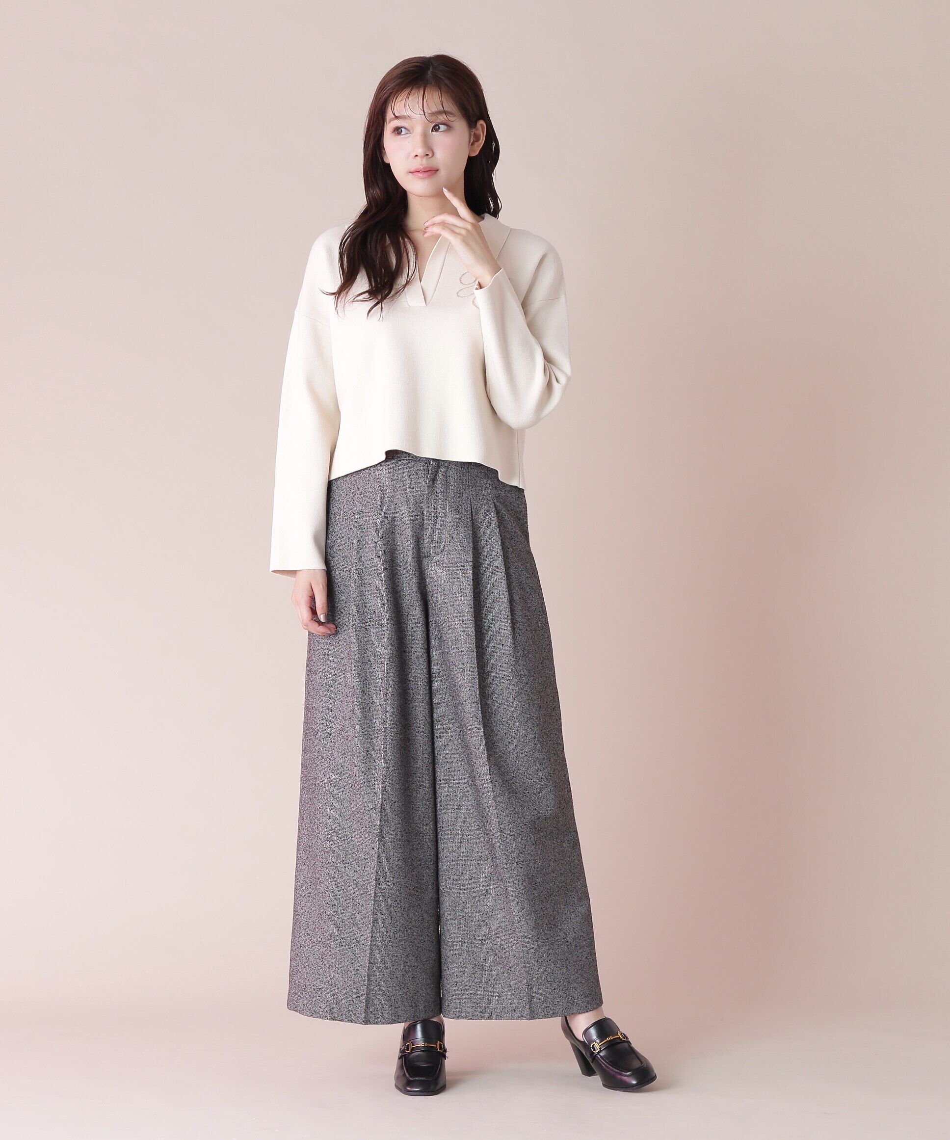  「スキッパーニットトップス」|ニット・セーター|