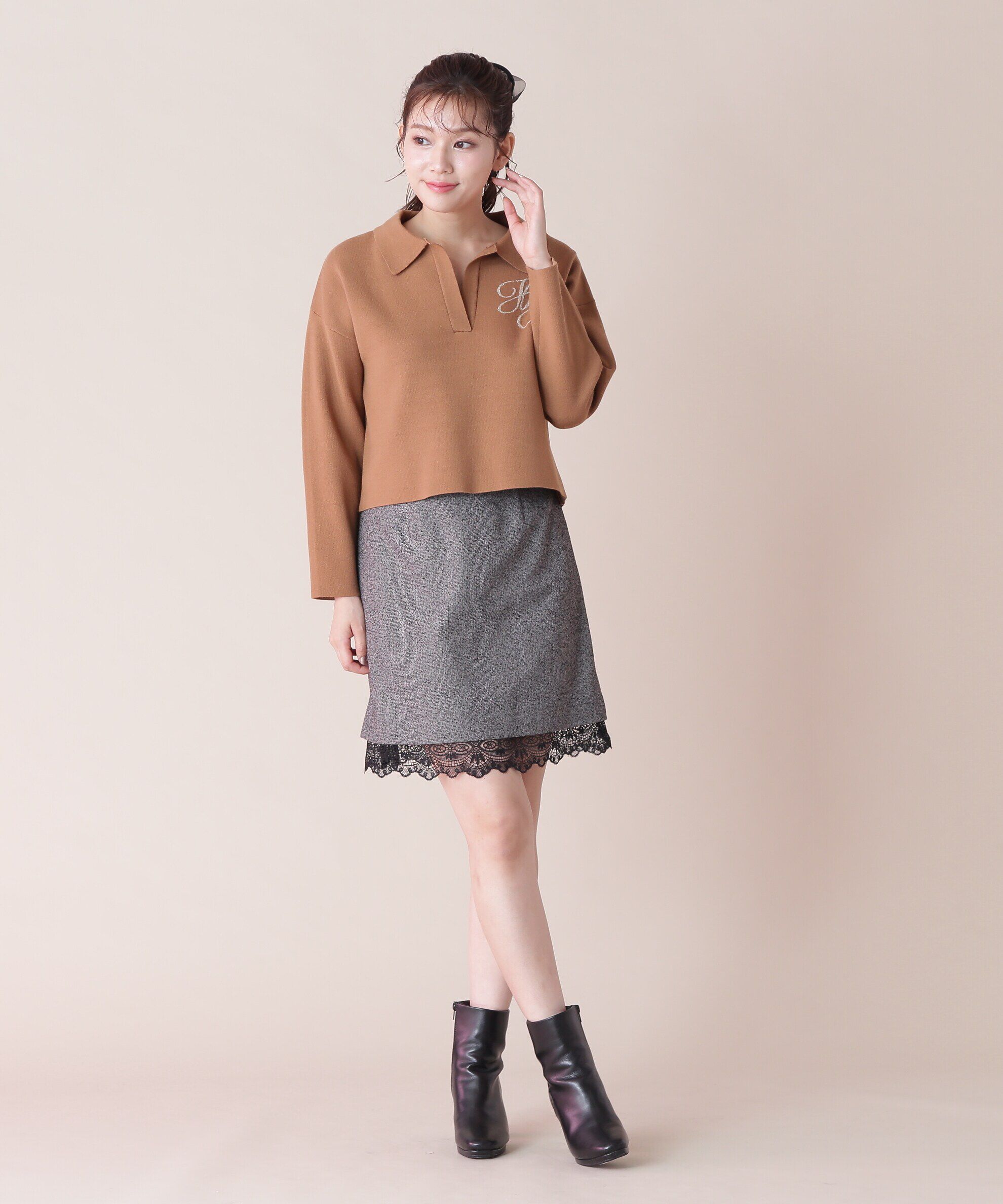  「スキッパーニットトップス」|ニット・セーター|