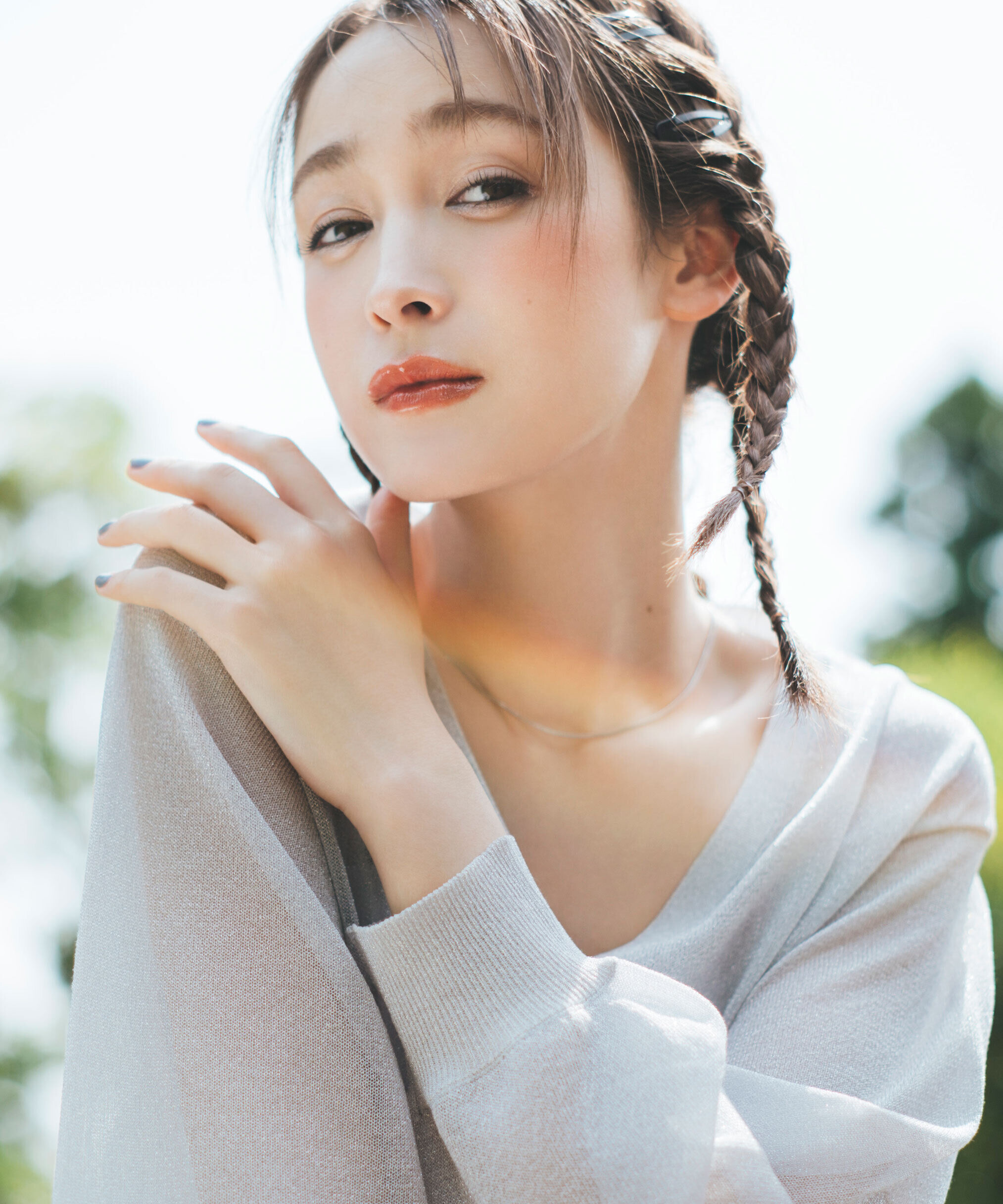  「シャイニーシアーカーディガン」|ニット・セーター|