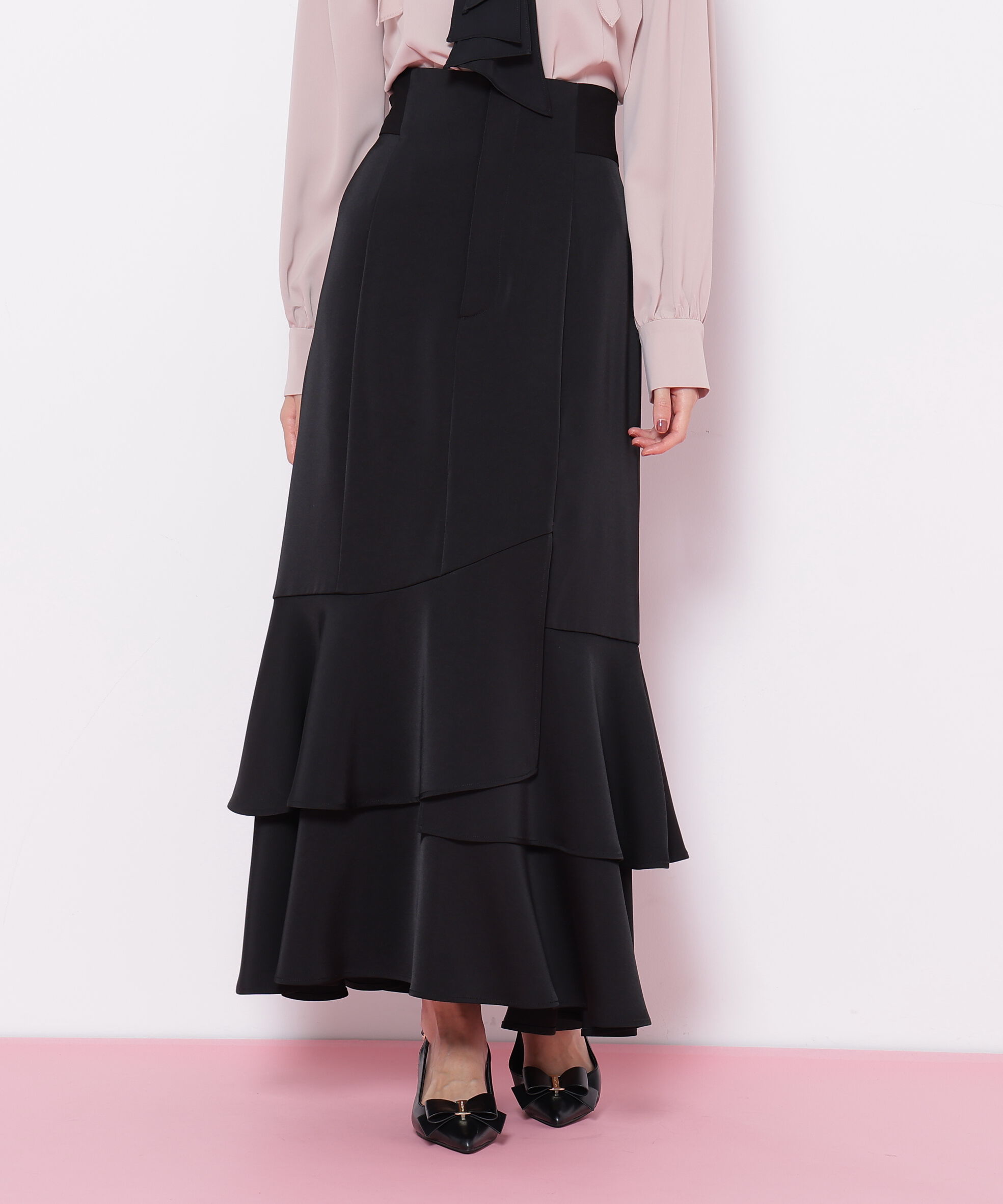  「ナローマーメイドスカート」|スカート|ブラック