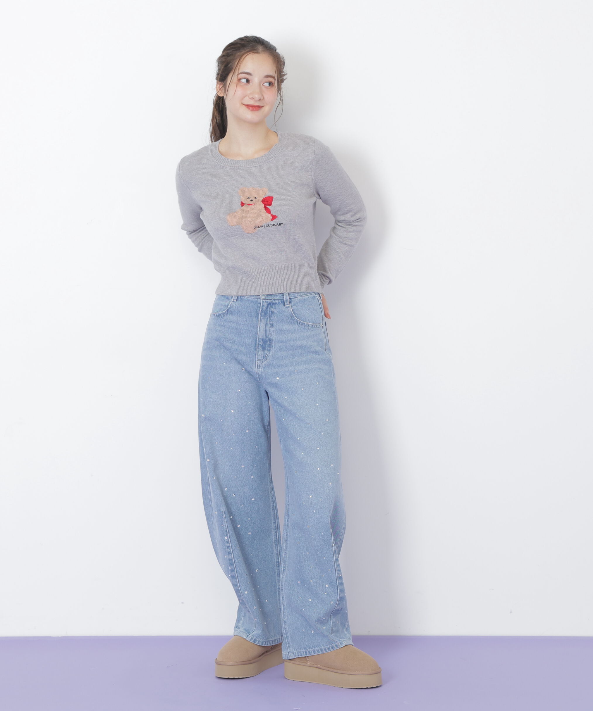  「ビジュートッピングデニムパンツ」|その他|